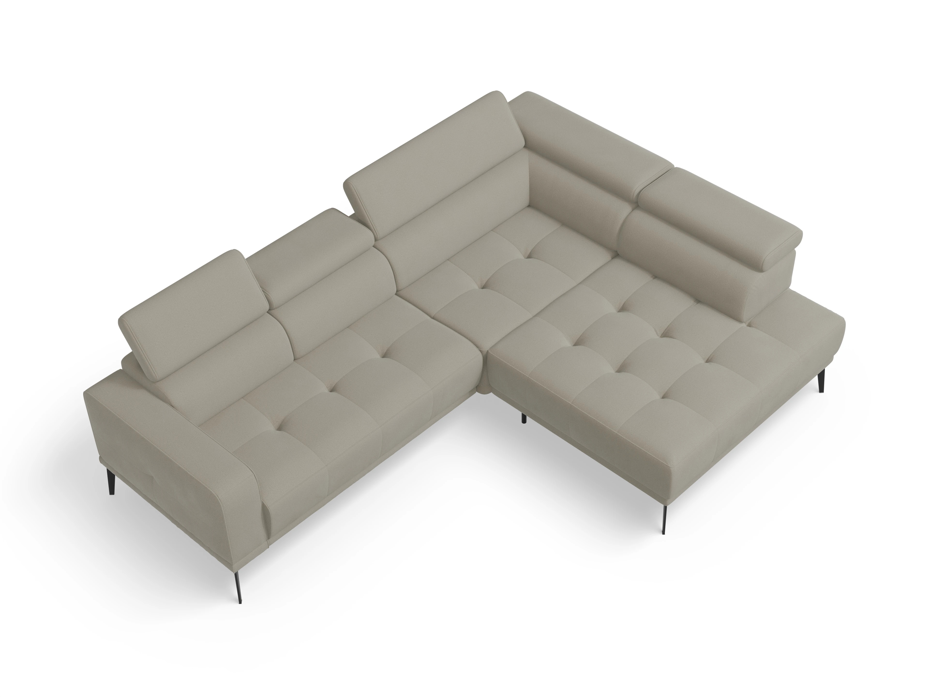 Ansicht des Produktes Marco Ecksofa rechts Abschluss offen in Stoff Braun