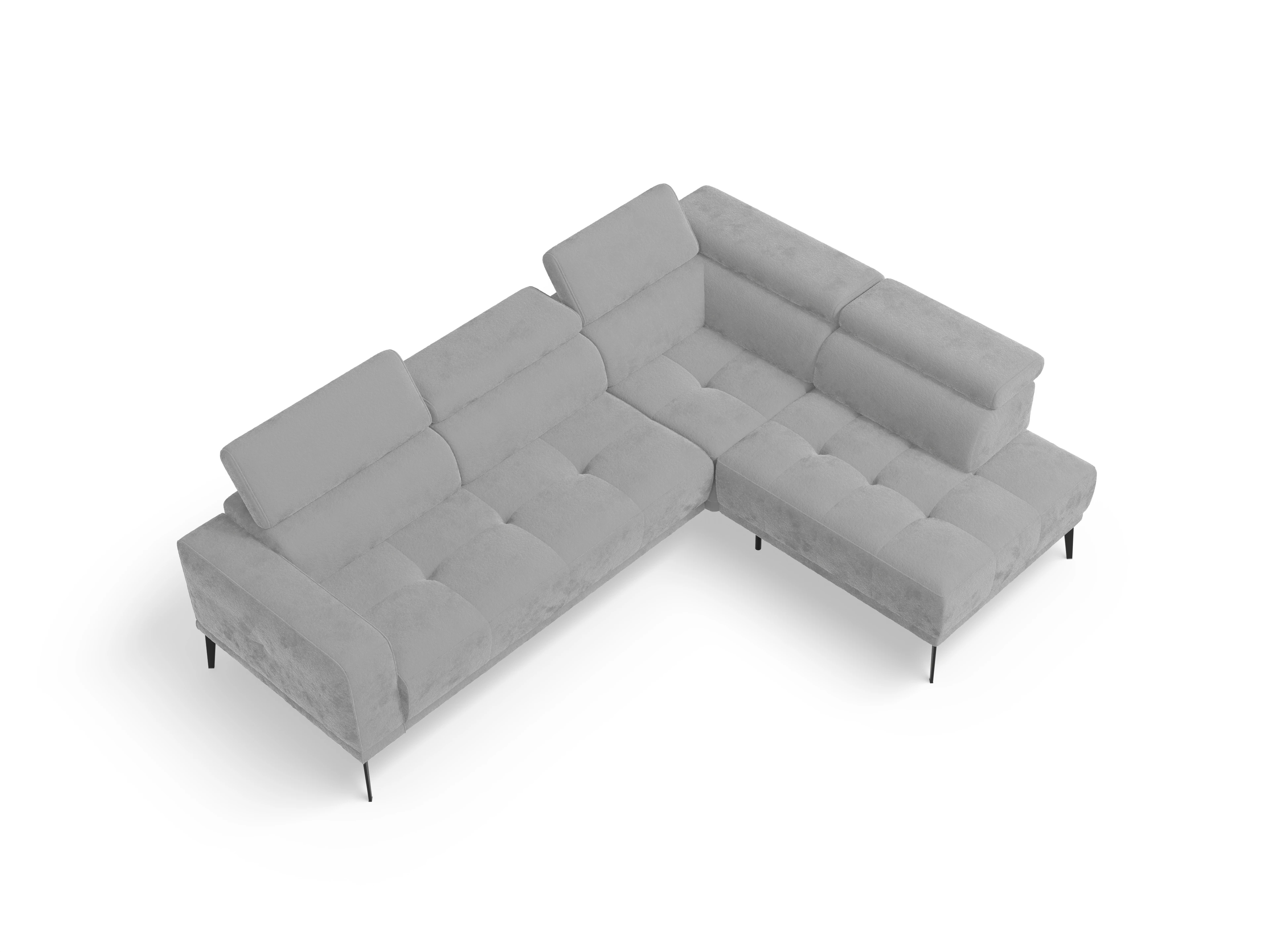 Ansicht des Produktes Marco Ecksofa rechts Abschluss offen in Stoff Grau