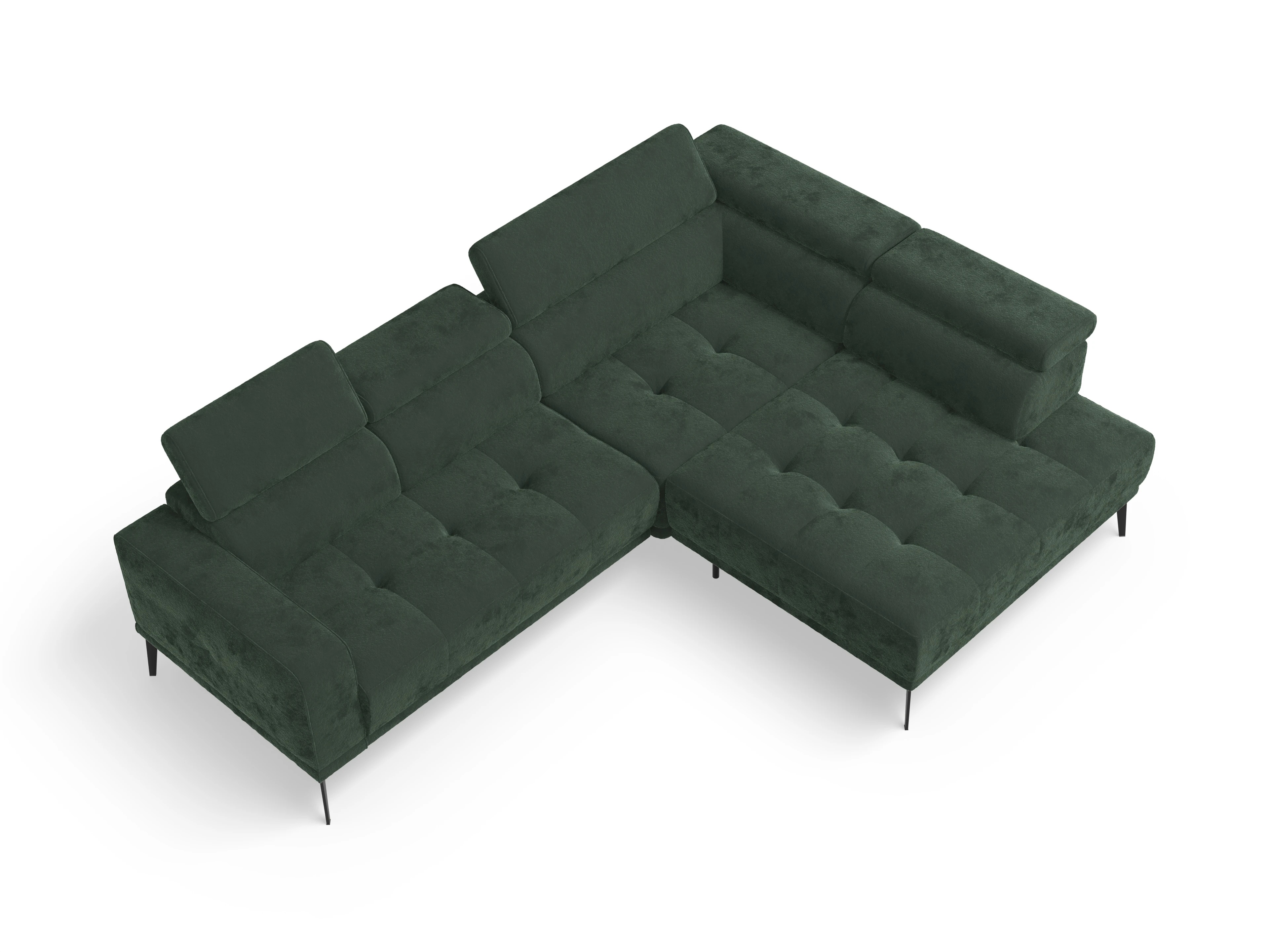 Marco Aho gr Small R Ansicht des Produktes Marco Ecksofa rechts Abschluss offen in Stoff Grün