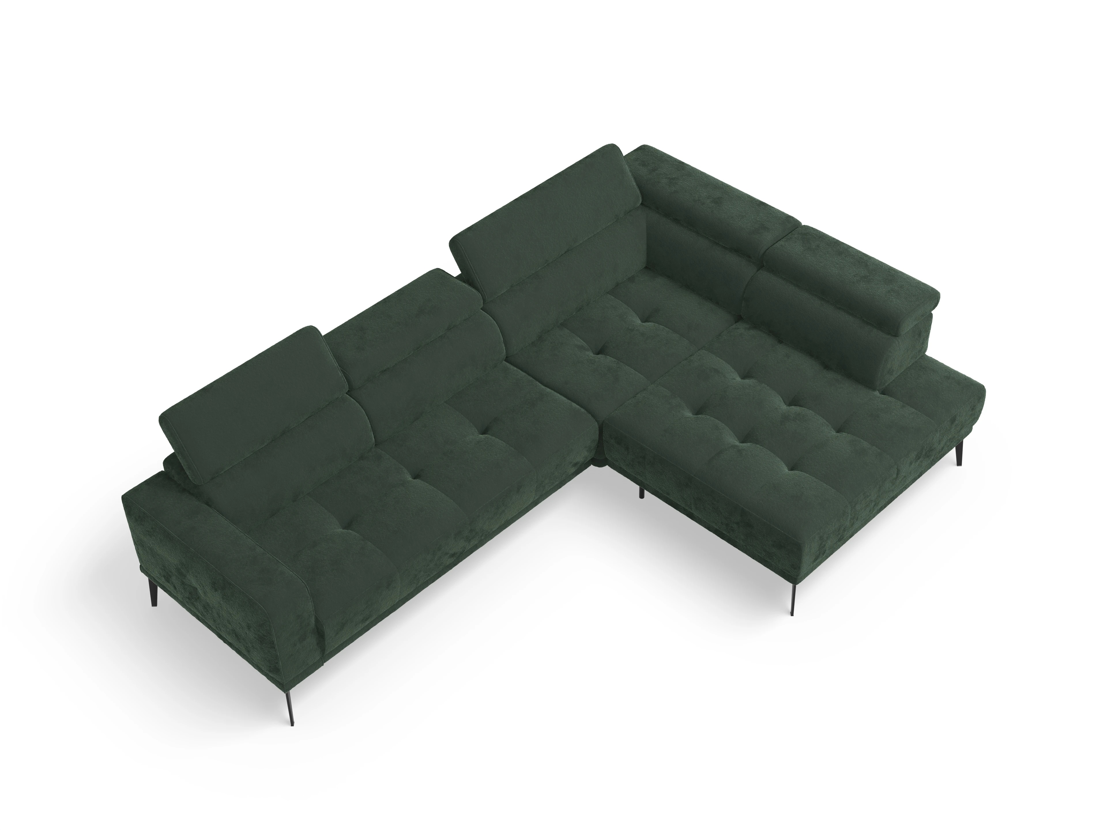Ansicht des Produktes Marco Ecksofa rechts Abschluss offen in Stoff Grün