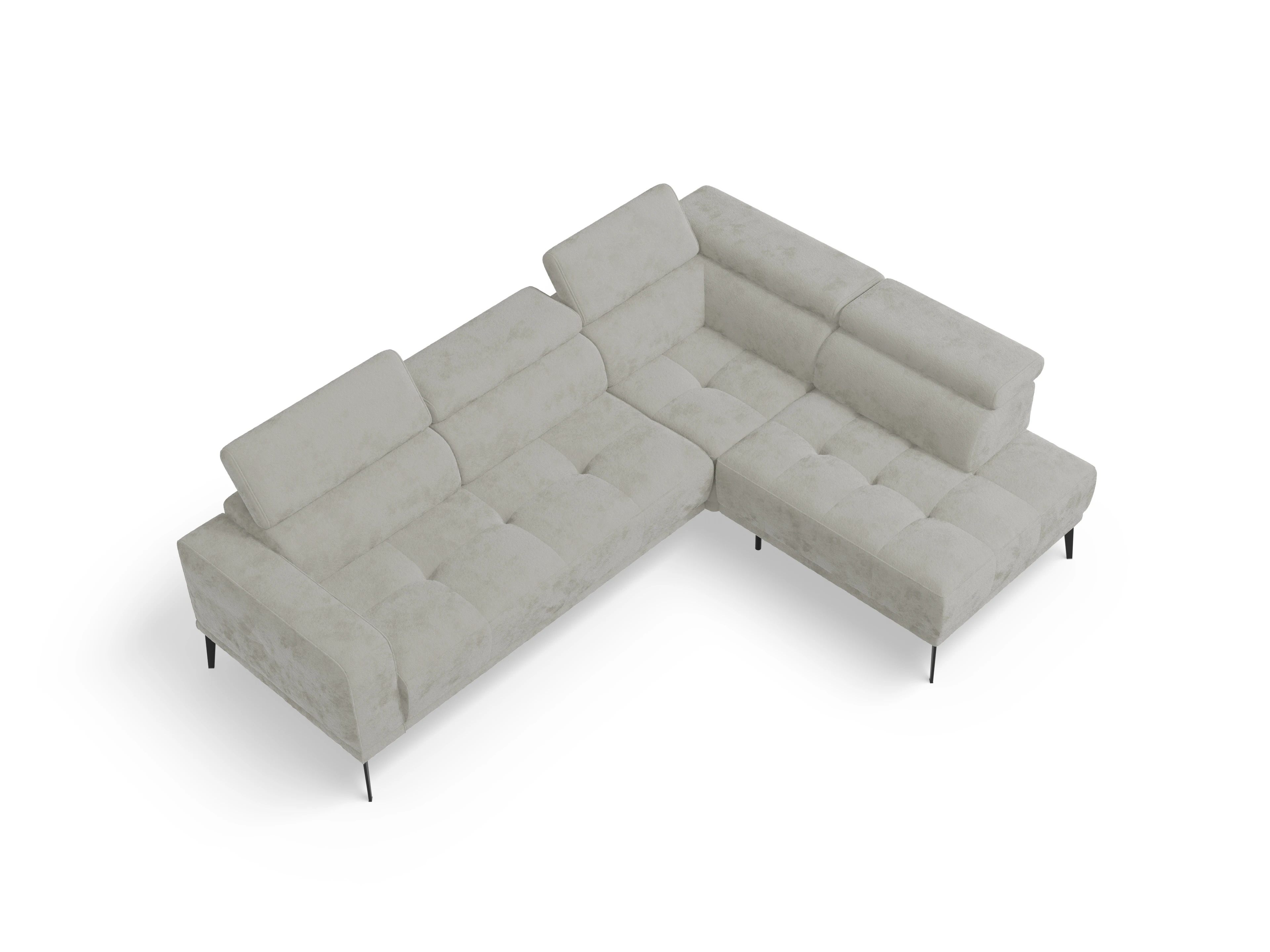 Ansicht des Produktes Marco Ecksofa rechts Abschluss offen in Stoff Beige