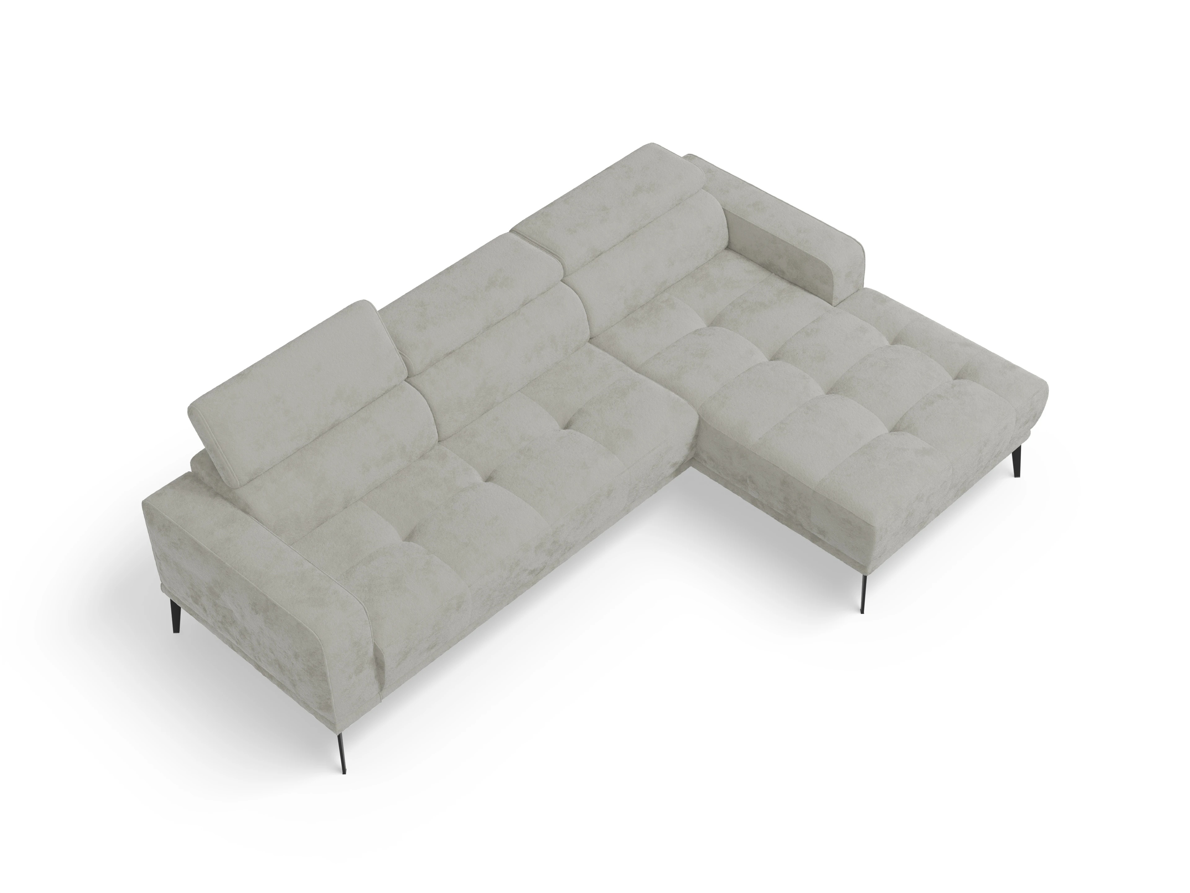 Ansicht des Produktes Marco Ecksofa rechts Abschluss offen in Stoff Beige