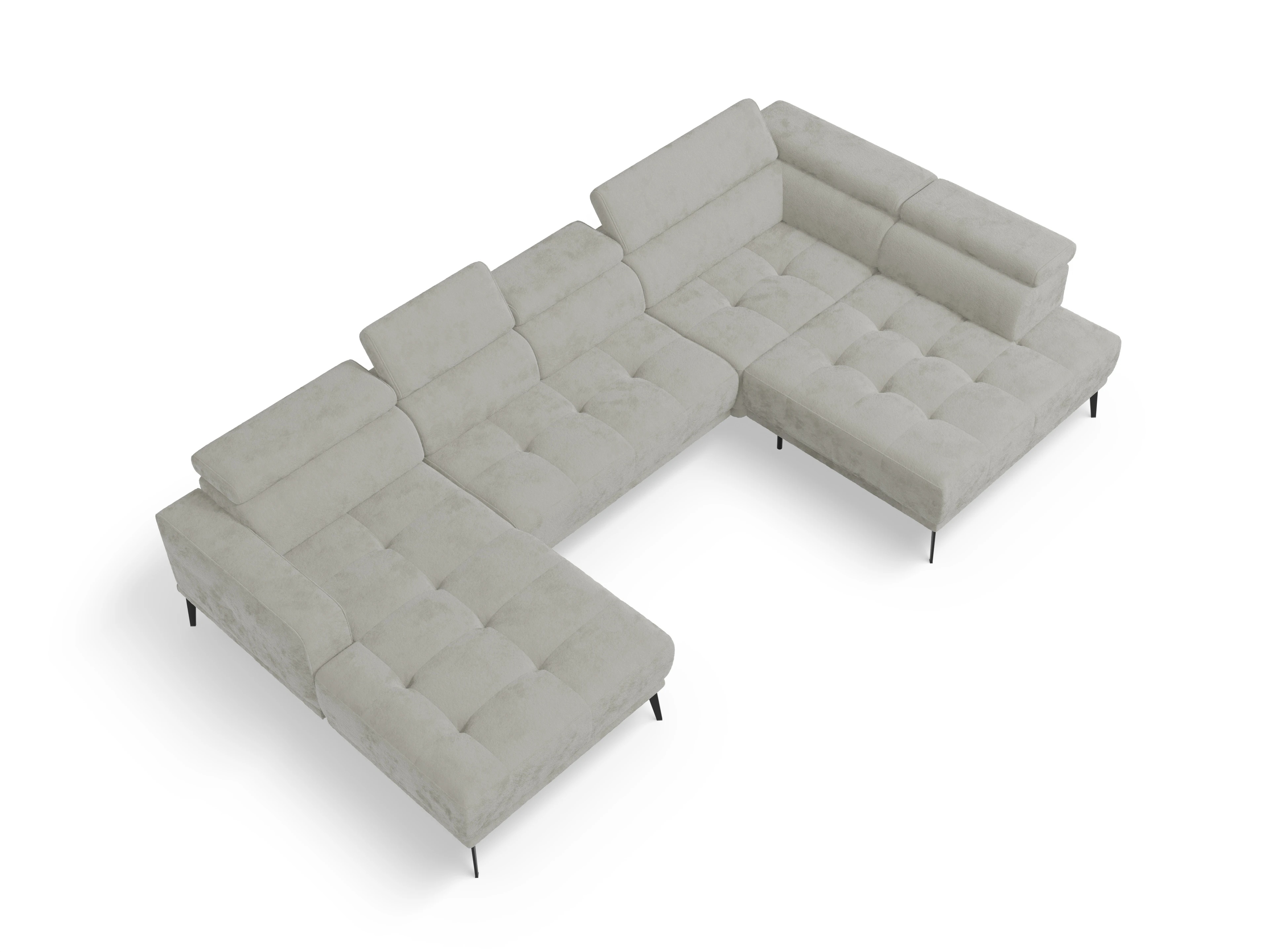 Marco LO Aho gr Small R Ansicht des Produktes Marco Wohnlandschaft offen beidseitig in Stoff Beige