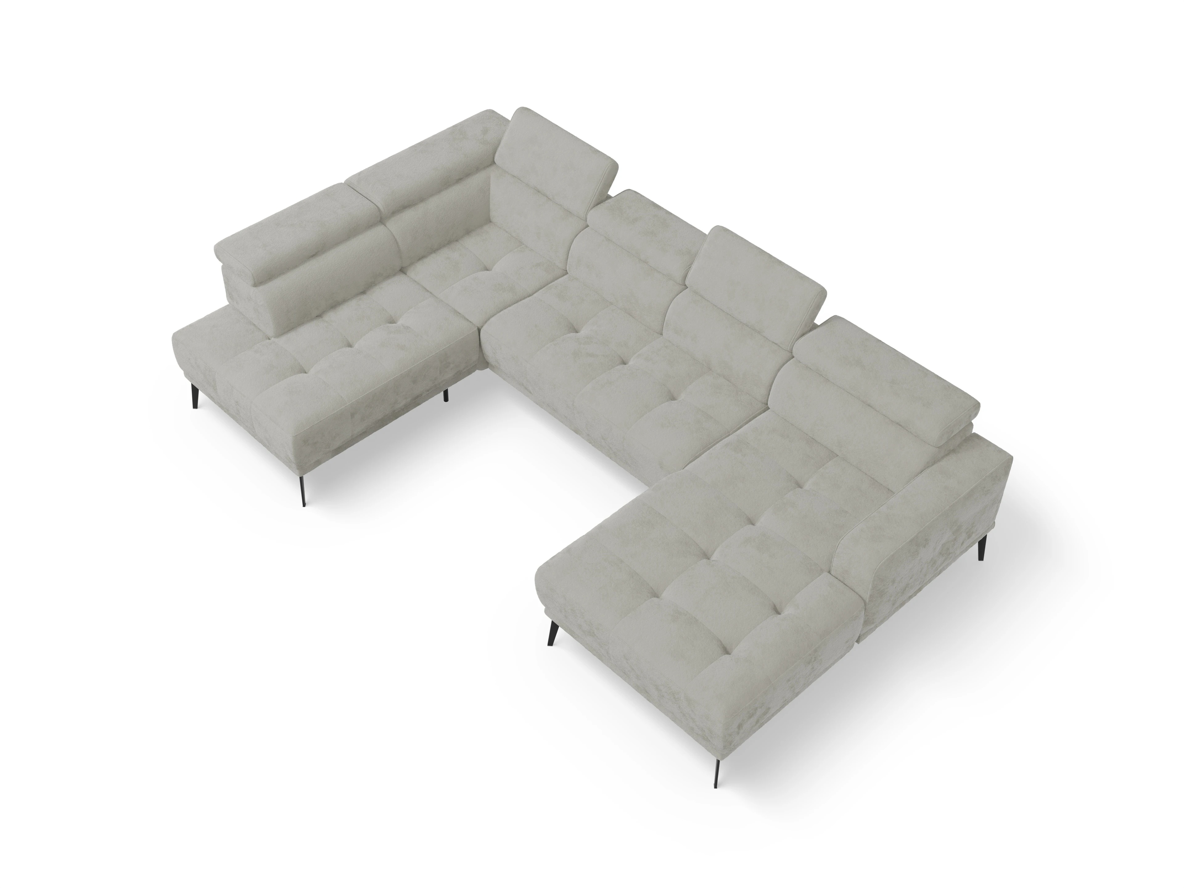 Ansicht des Produktes Marco Wohnlandschaft offen beidseitig in Stoff Beige