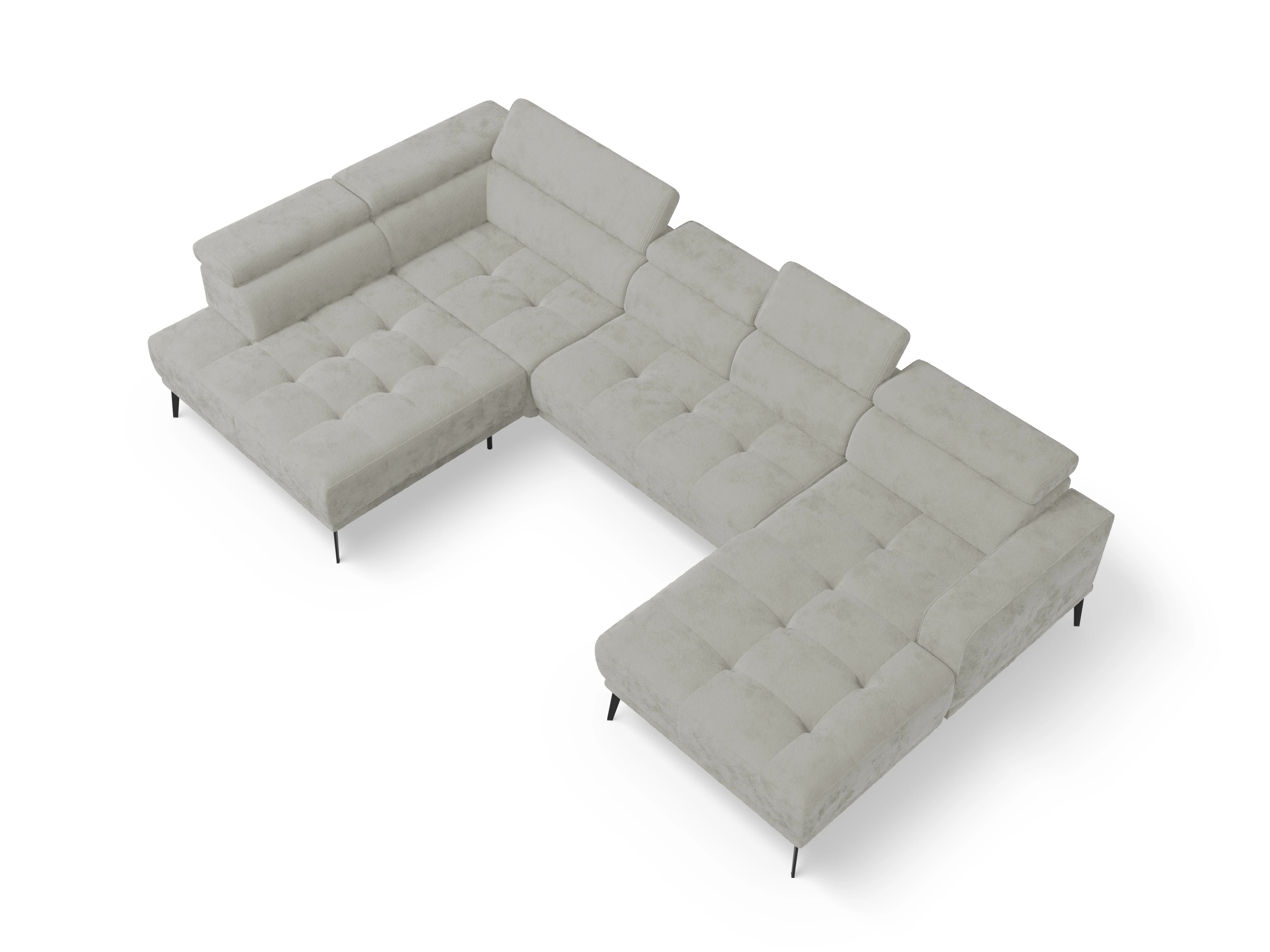 Ansicht des Produktes Marco Wohnlandschaft offen beidseitig in Stoff Beige