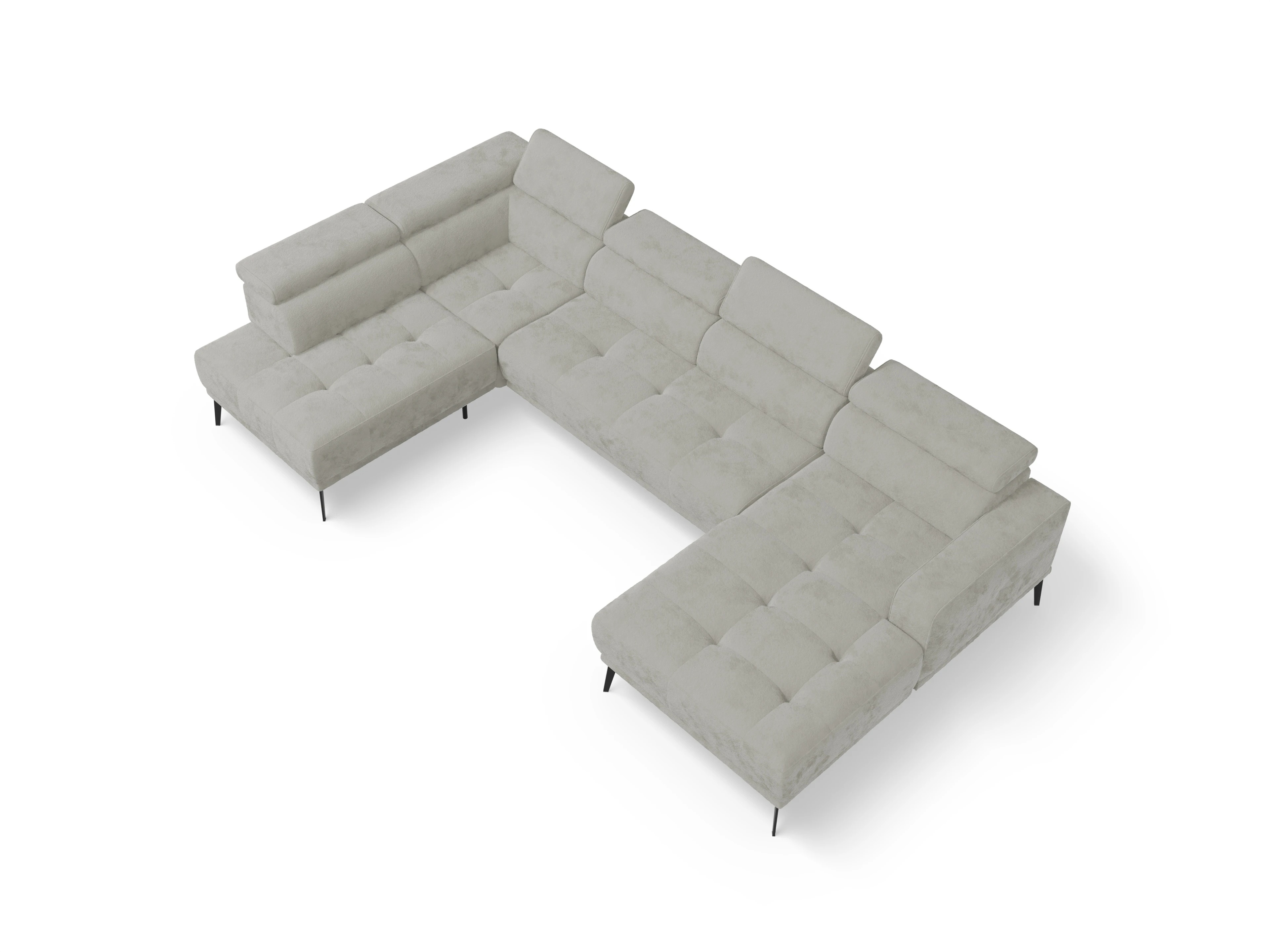 Ansicht des Produktes Marco Wohnlandschaft offen beidseitig in Stoff Beige