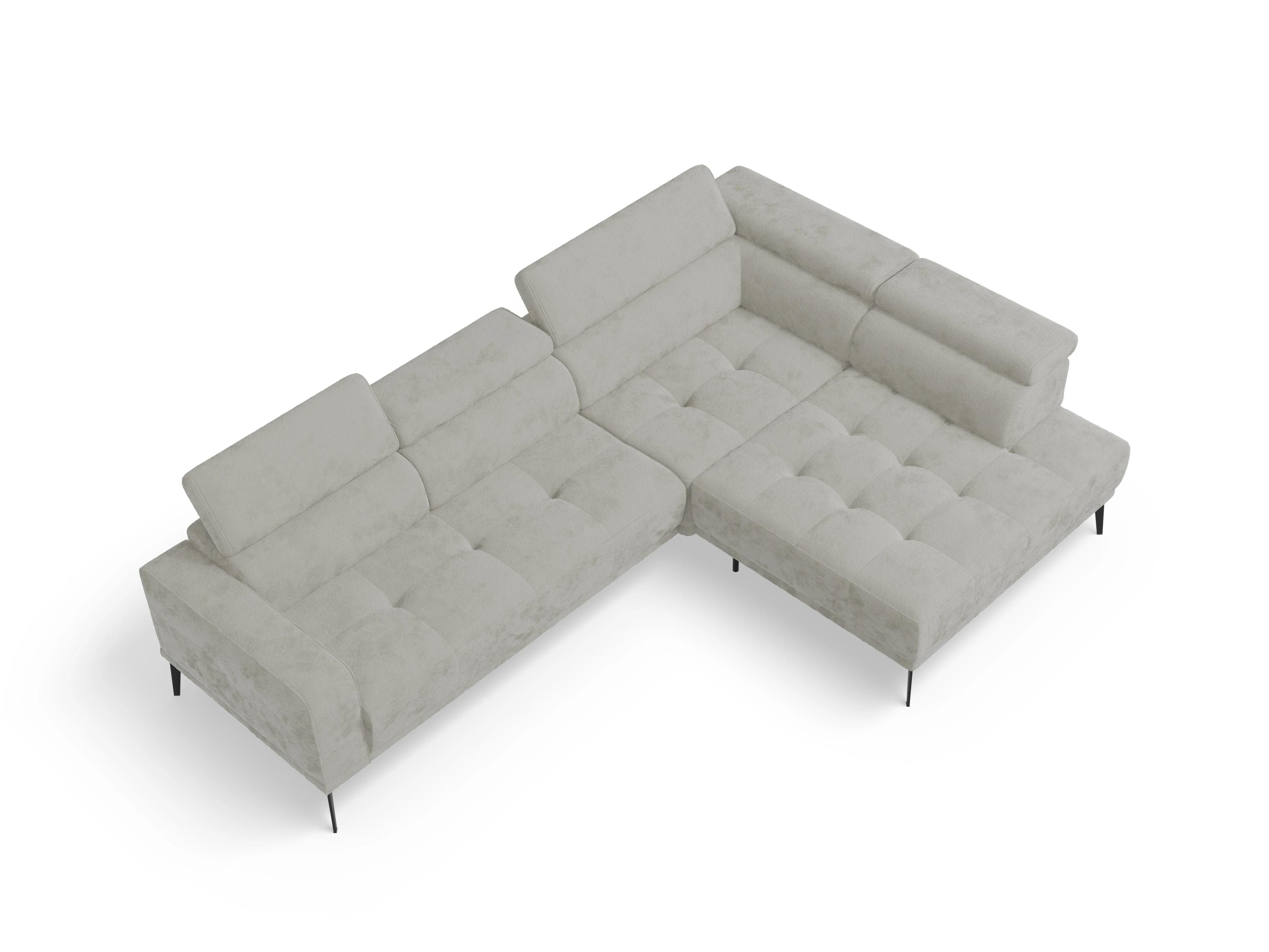 Ansicht des Produktes Marco Ecksofa rechts Abschluss offen in Stoff Beige
