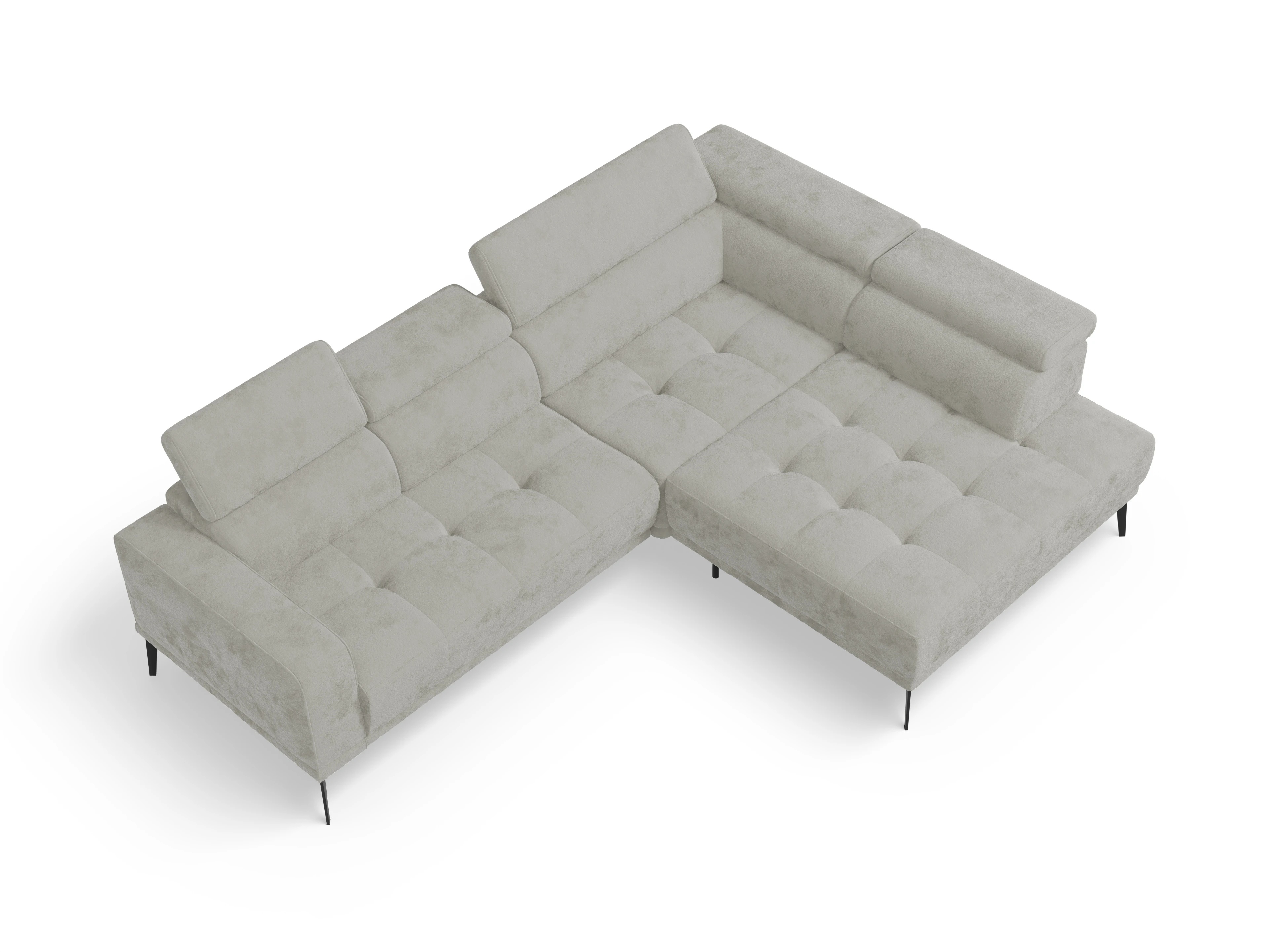 Ansicht des Produktes Marco Ecksofa rechts Abschluss offen in Stoff Beige