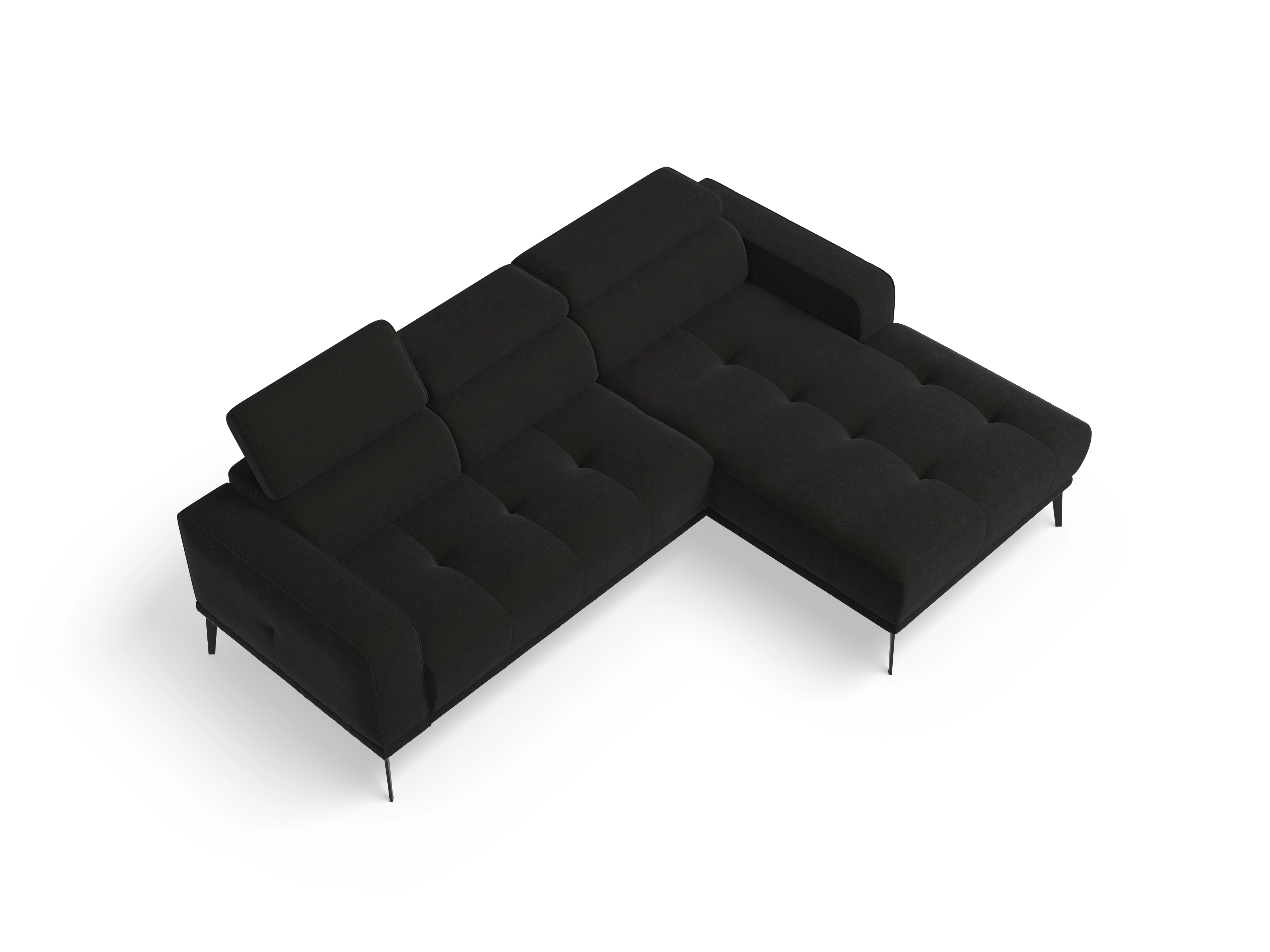 Ansicht des Produktes Marco Ecksofa rechts Abschluss offen in Stoff Braun