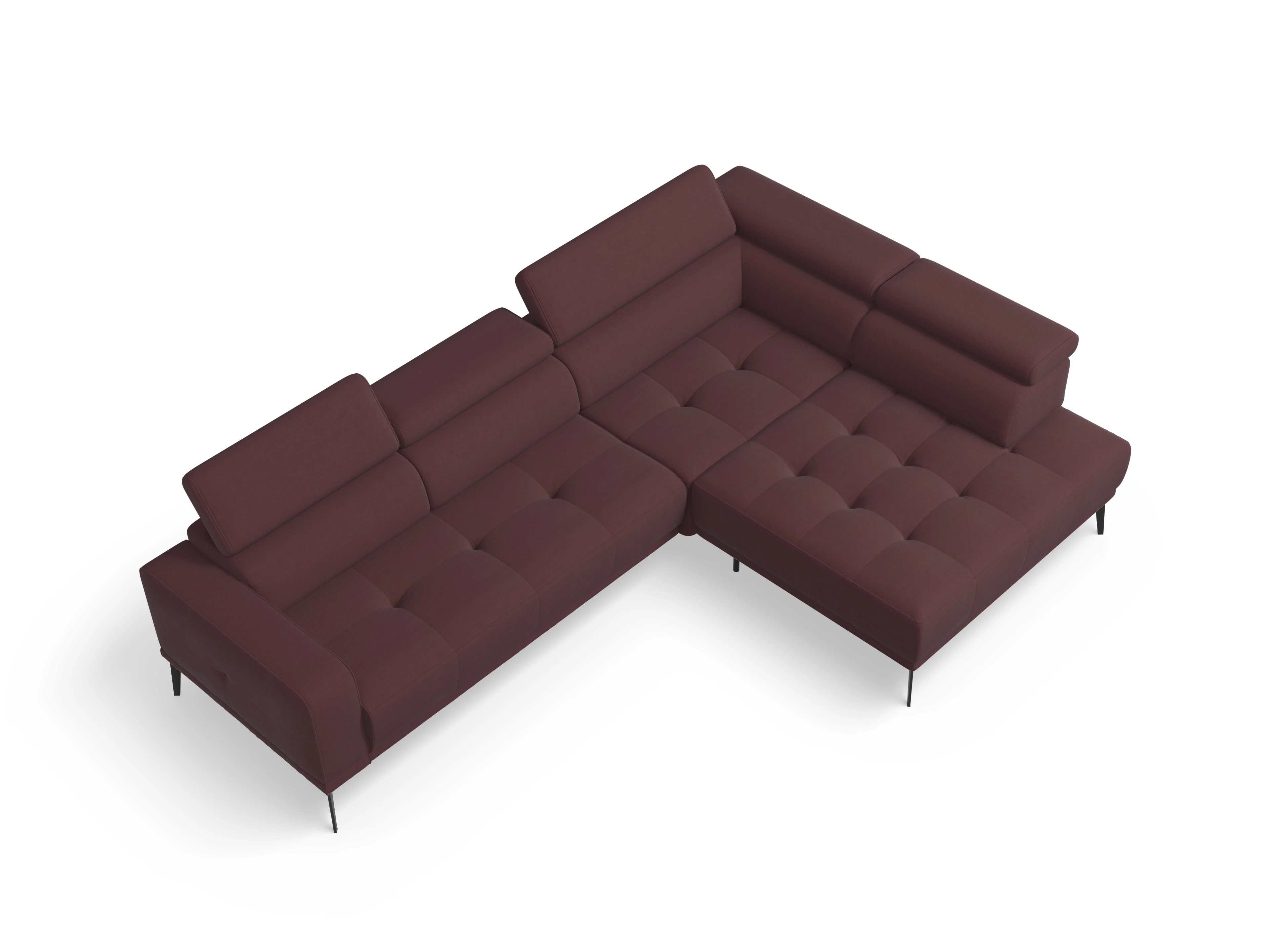 Ansicht des Produktes Marco Ecksofa rechts Abschluss offen in Stoff Rot