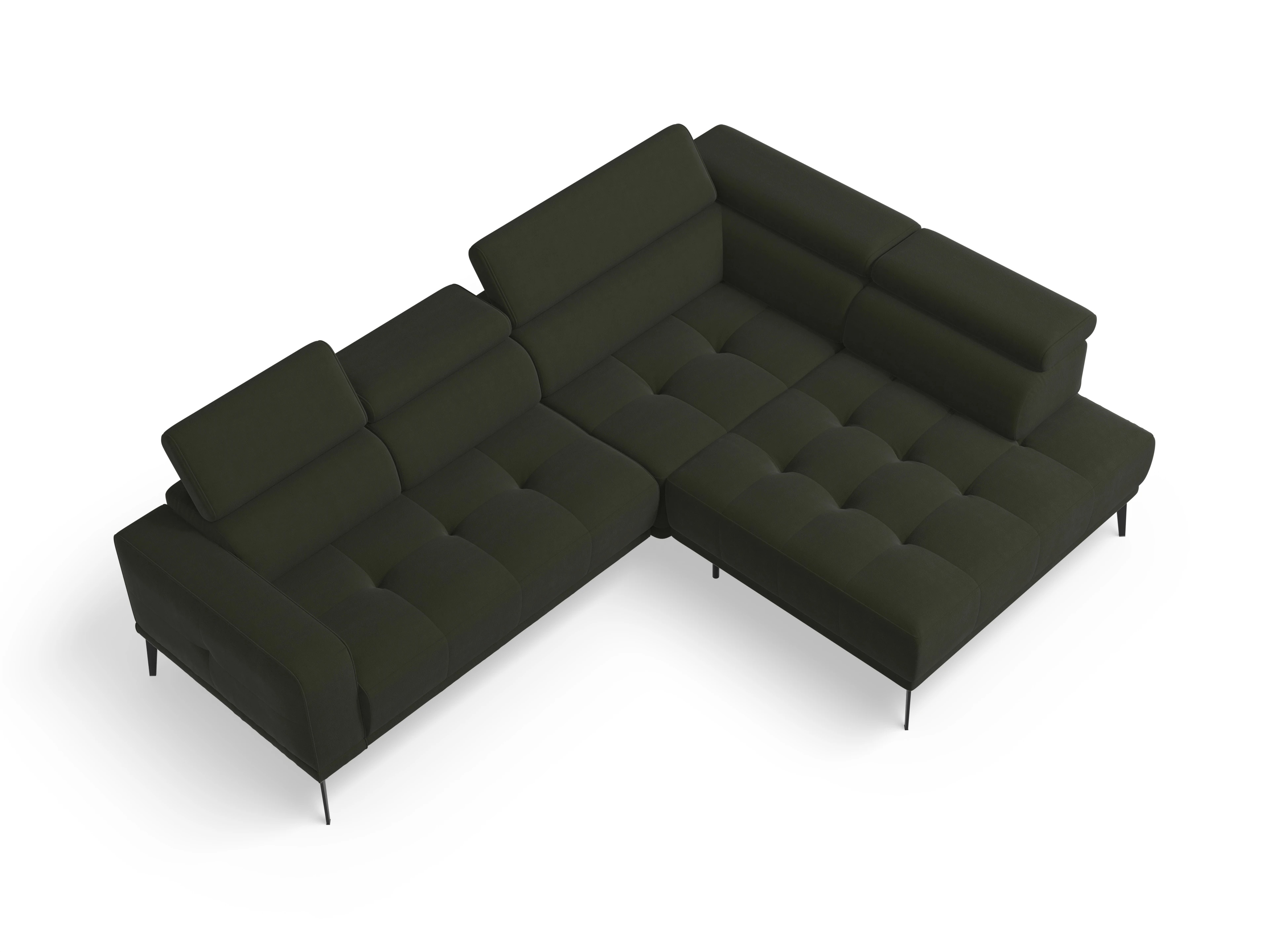 Ansicht des Produktes Marco Ecksofa rechts Abschluss offen in Stoff Grün
