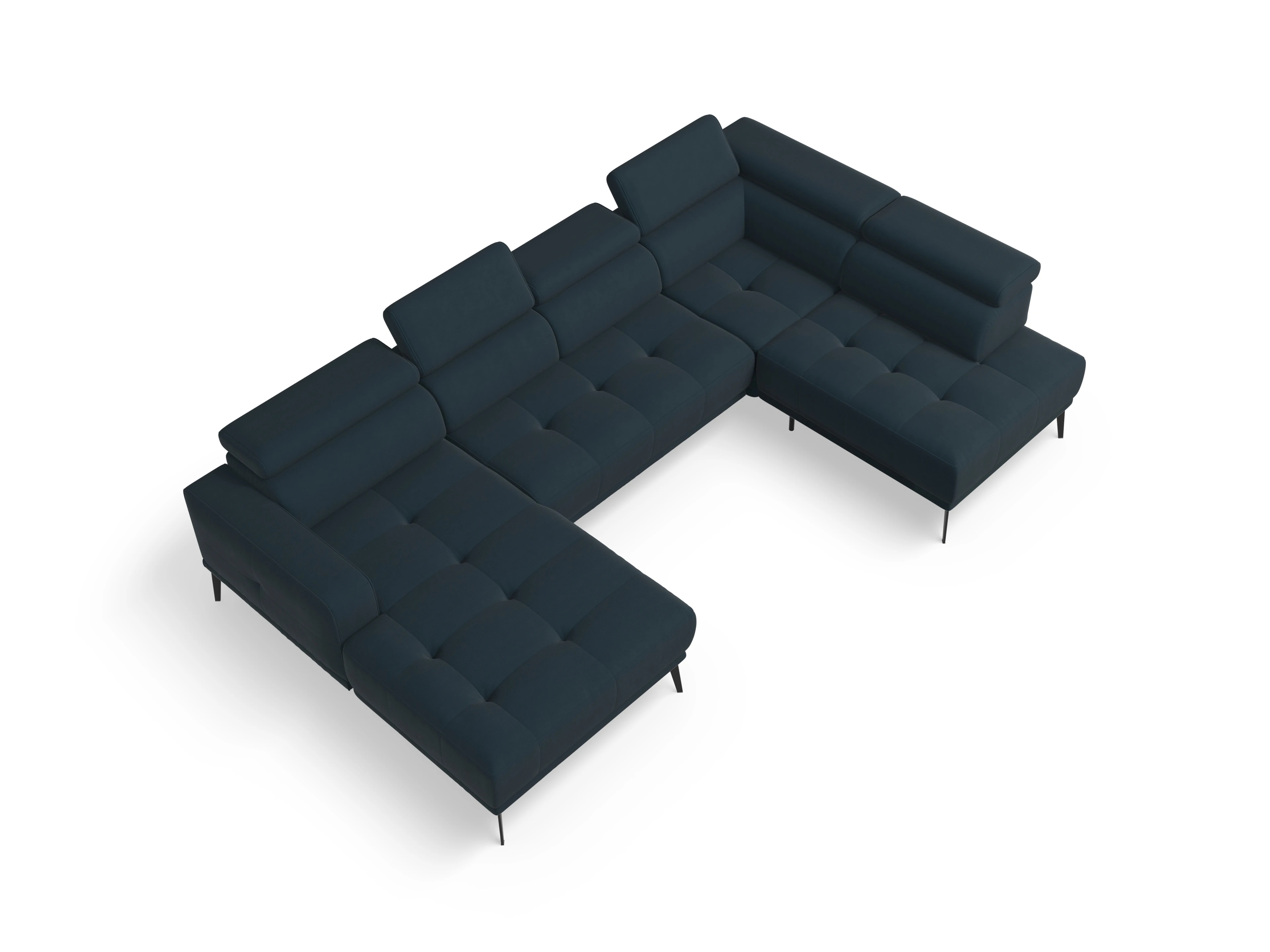 Ansicht des Produktes Marco Wohnlandschaft offen beidseitig in Stoff Blau
