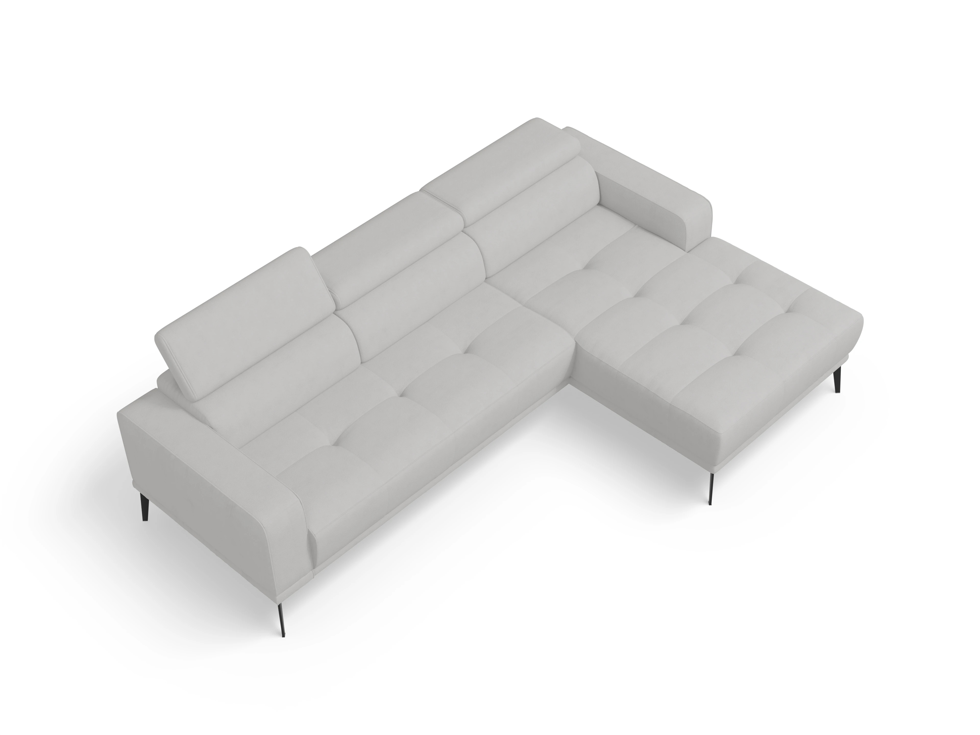 Ansicht des Produktes Marco Ecksofa rechts Abschluss offen in Stoff Grau