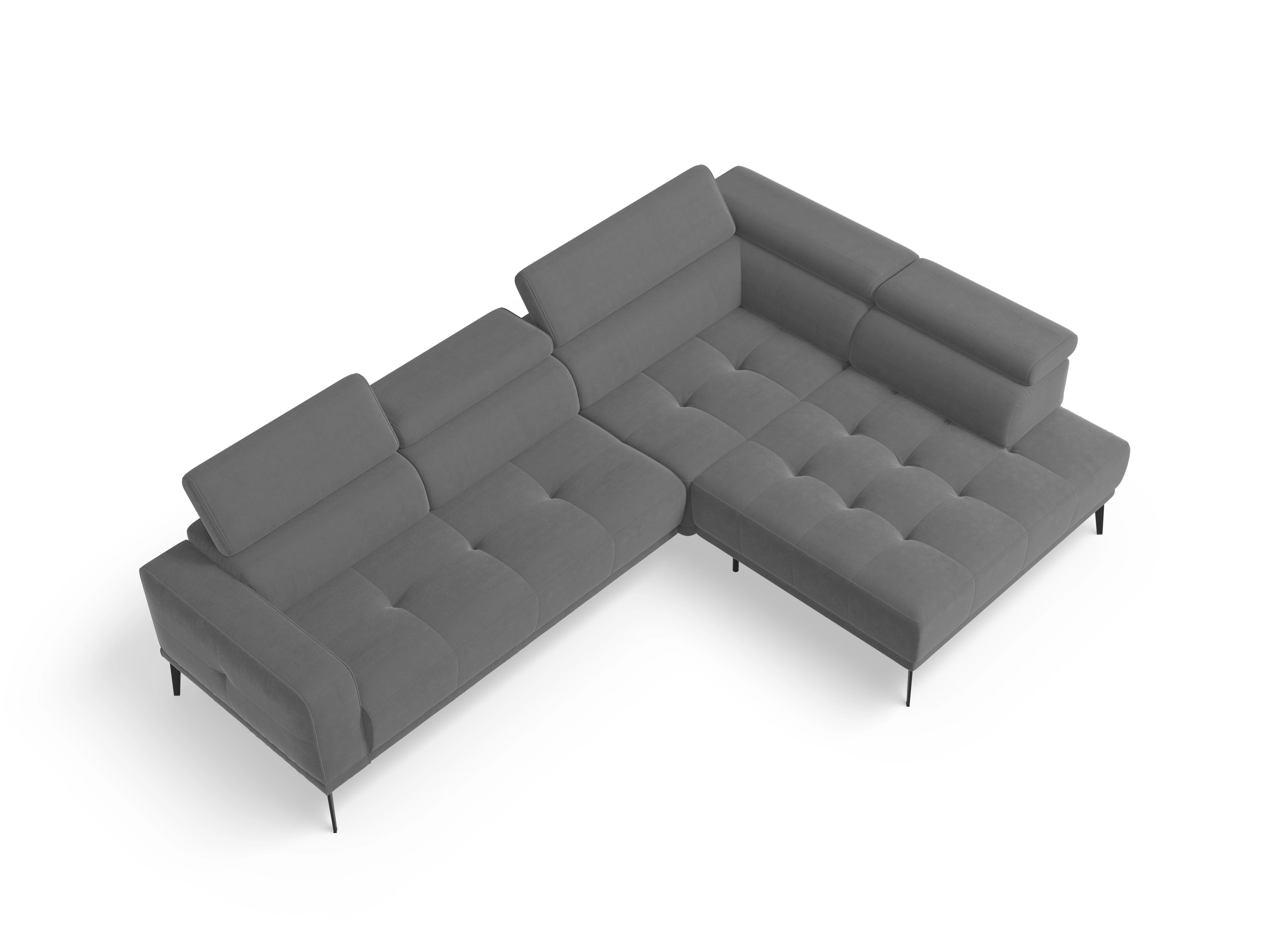 Ansicht des Produktes Marco Ecksofa rechts Abschluss offen in Stoff Grau