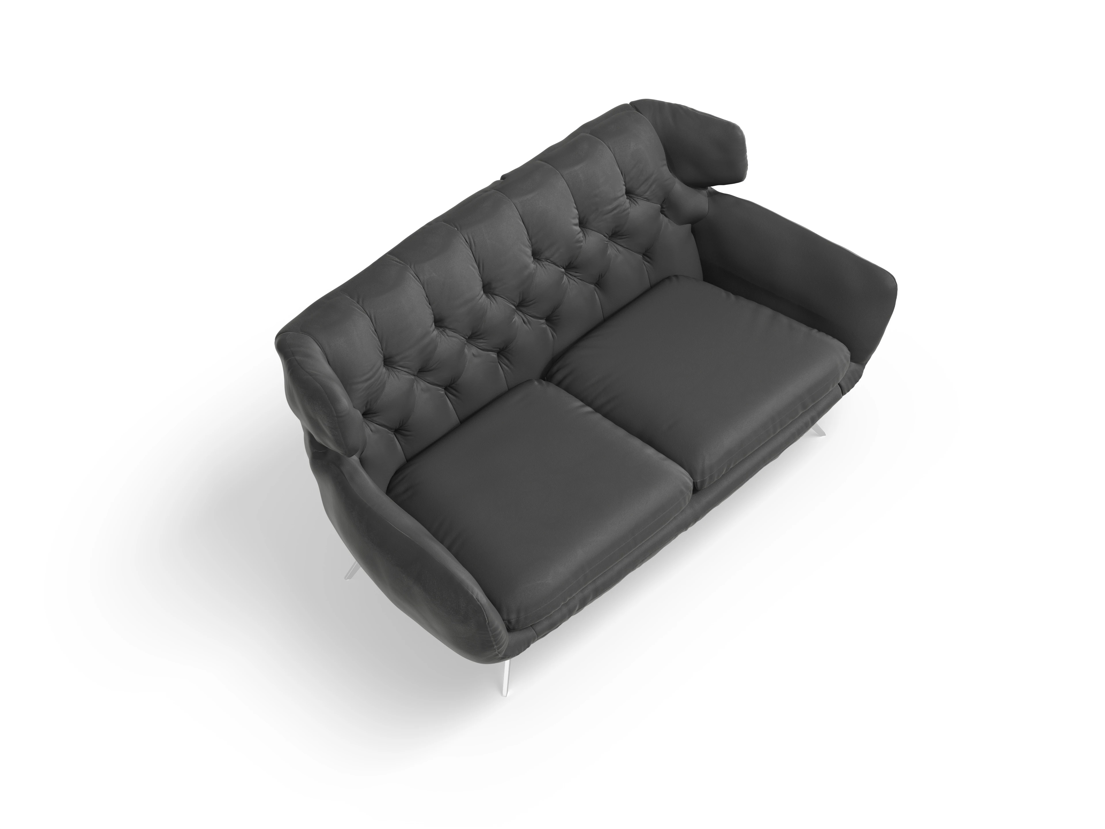 Ansicht des Produktes Seca 2-Sitzer Sofa in Leder Grau