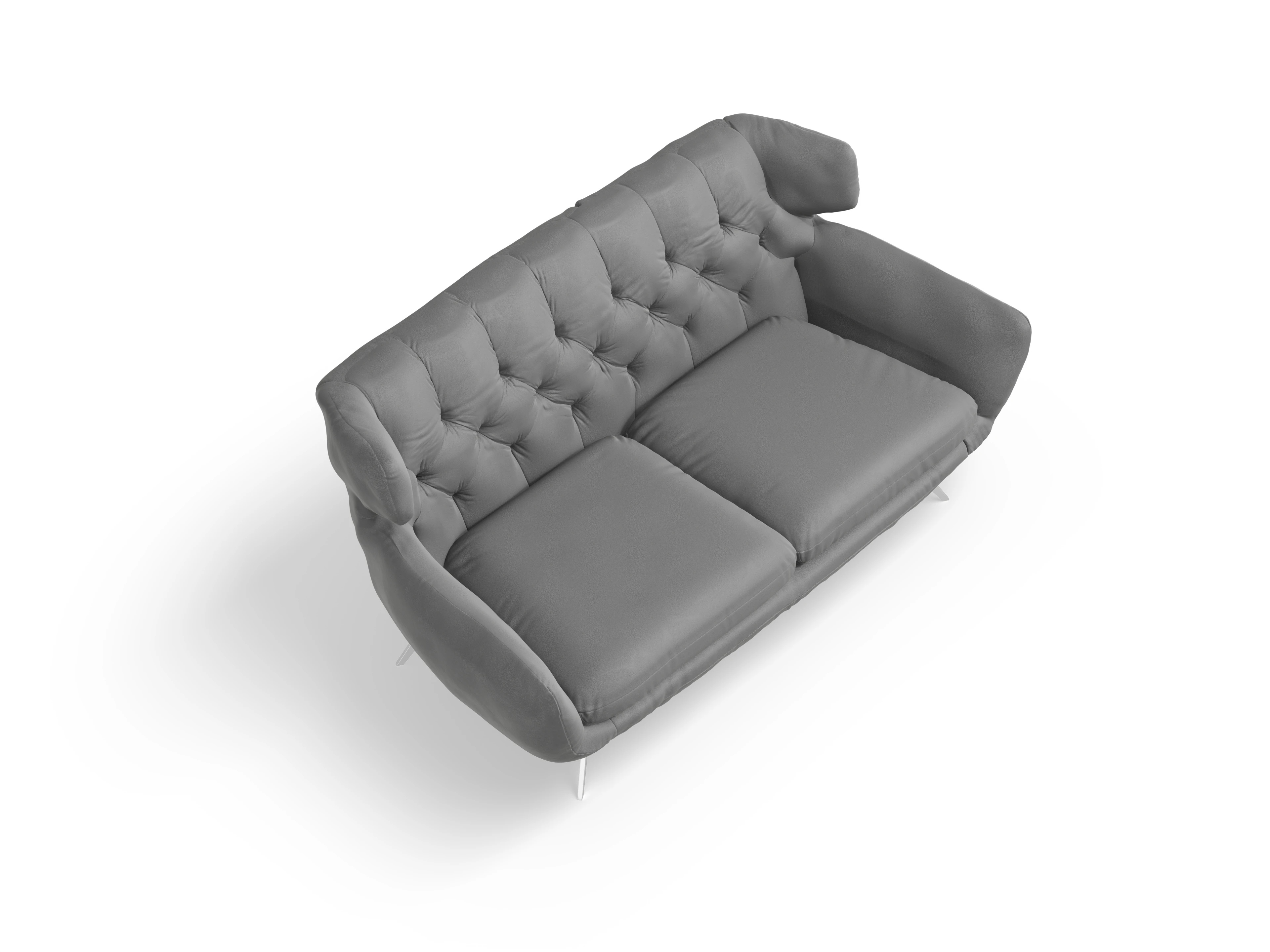 Ansicht des Produktes Seca 2-Sitzer Sofa in Leder Grau