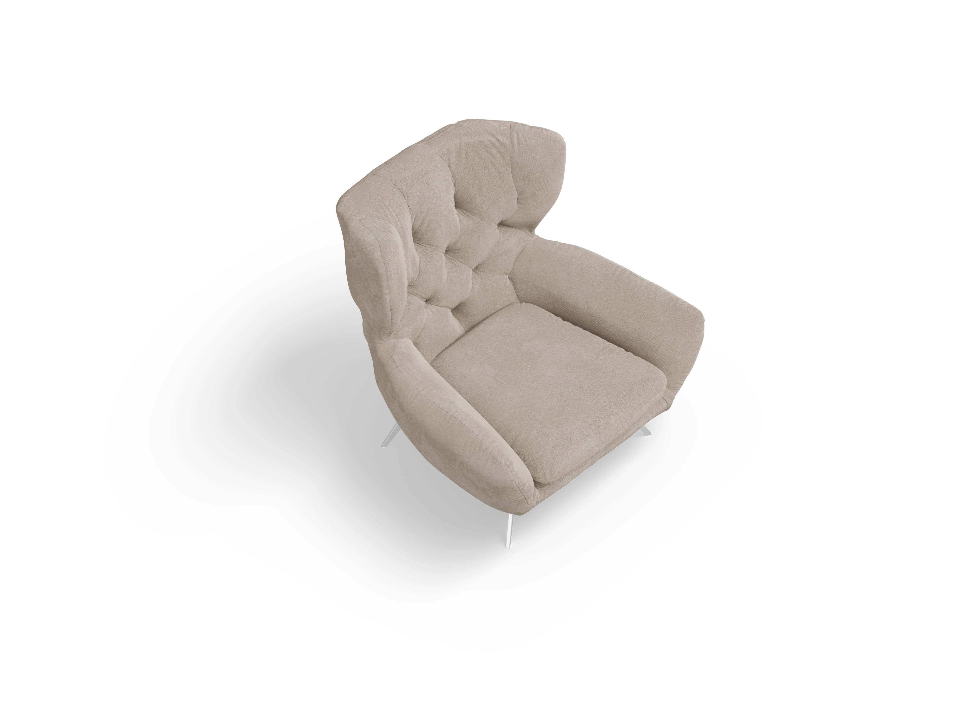 Seca Hochlehnsessel Ansicht des Produktes Seca Ohrensessel in Stoff Beige