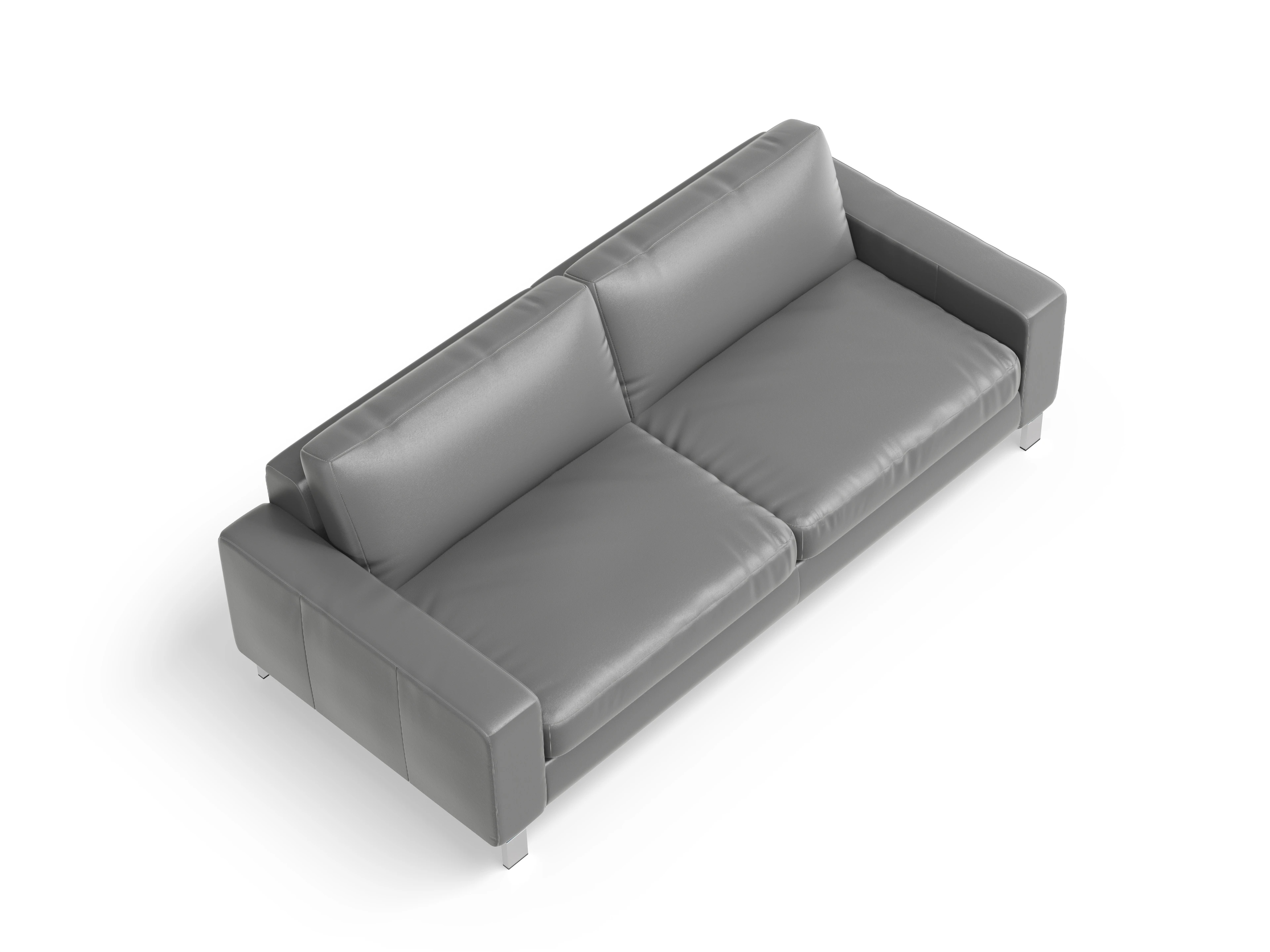 Indiana 3-Sitzer Sofa Ansicht des Produktes Indiana 3-Sitzer Sofa in Leder Grau