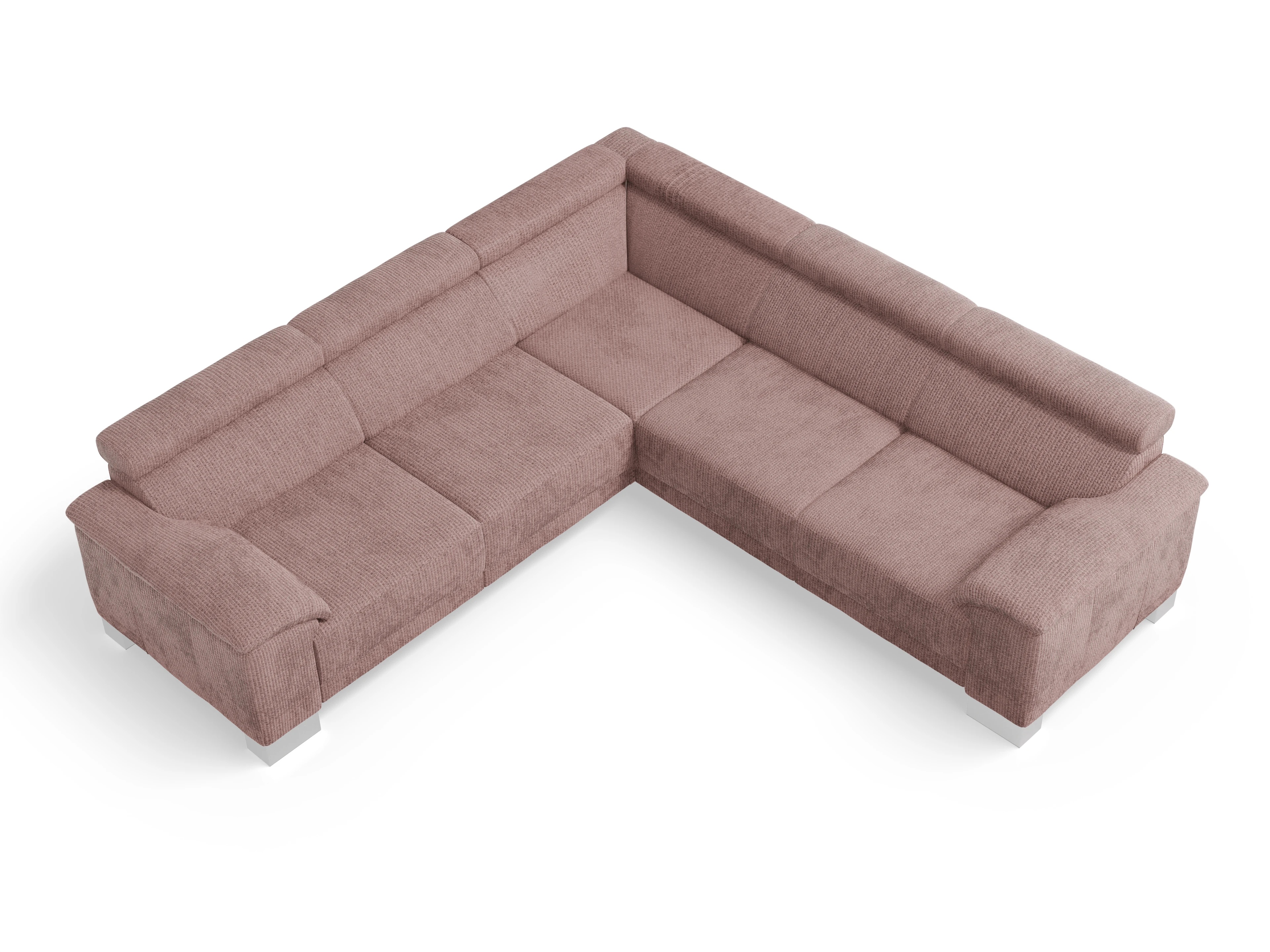 Ansicht des Produktes Antonio Ecksofa gleichschenklig in Stoff Rosa