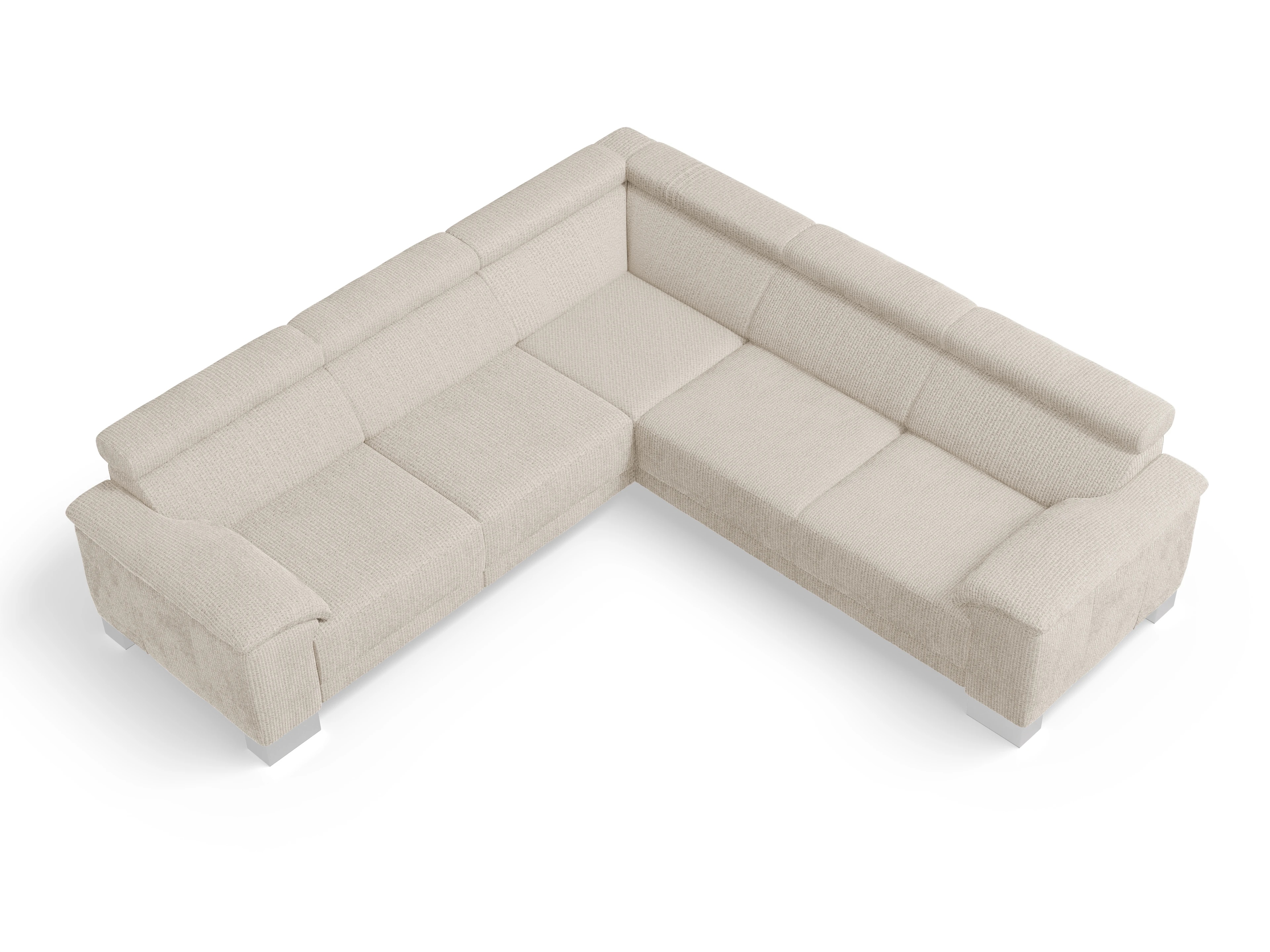 Ansicht des Produktes Antonio Ecksofa gleichschenklig in Stoff Beige