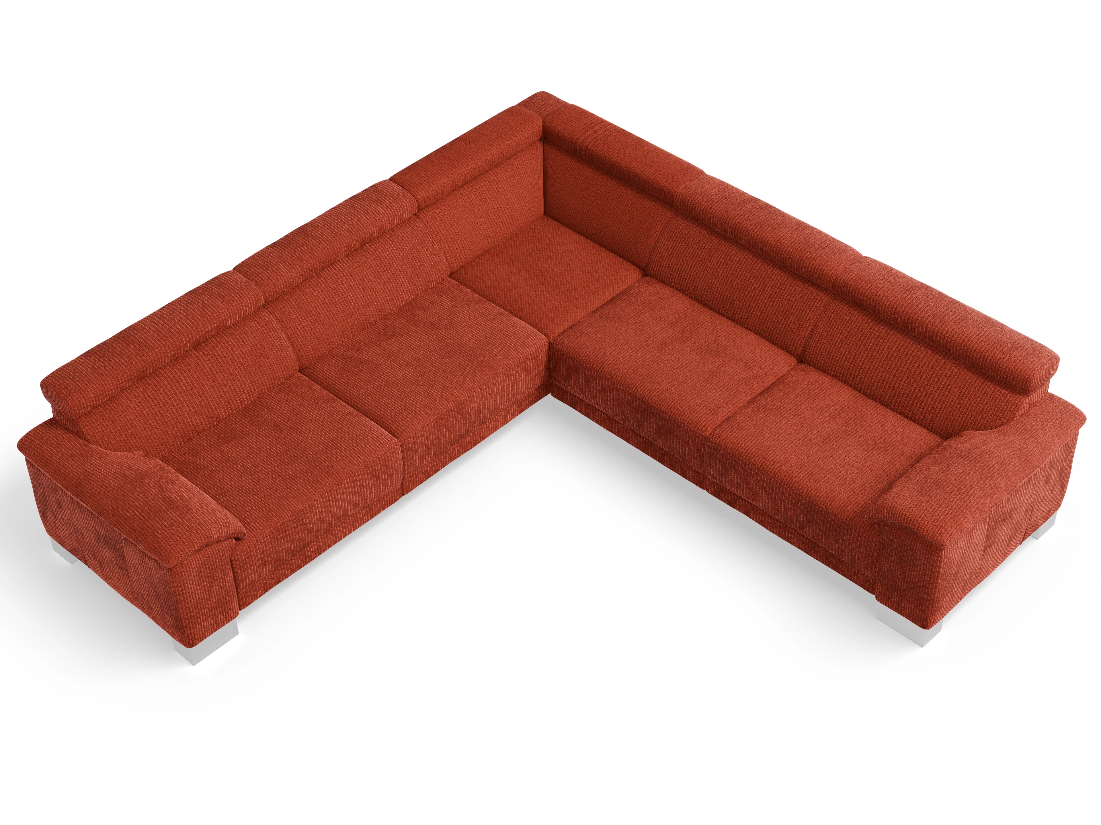 Antonio Ecksofa SPE Large Ansicht des Produktes Antonio Ecksofa gleichschenklig in Stoff Orange