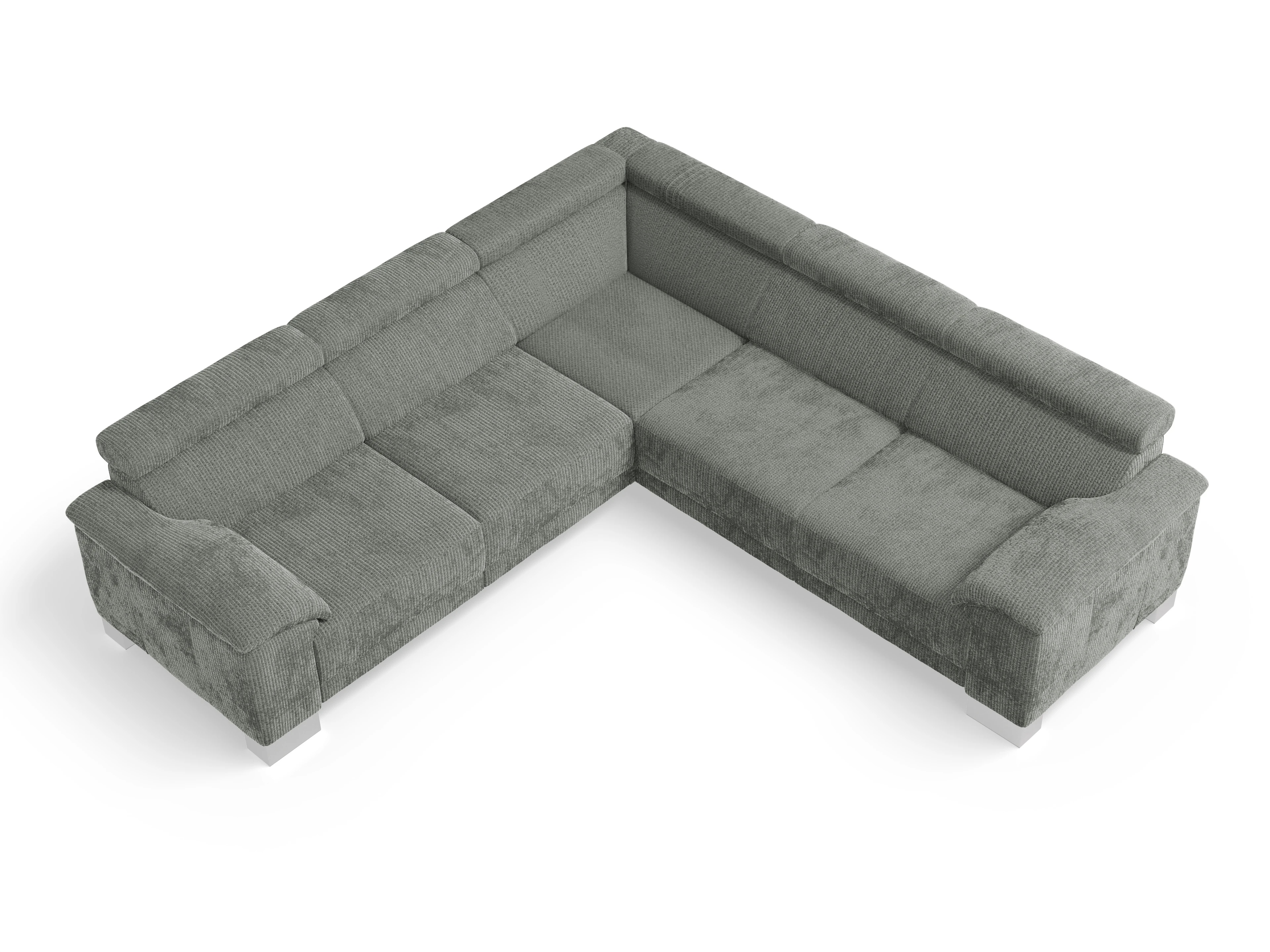Ansicht des Produktes Antonio Ecksofa gleichschenklig in Stoff Grau