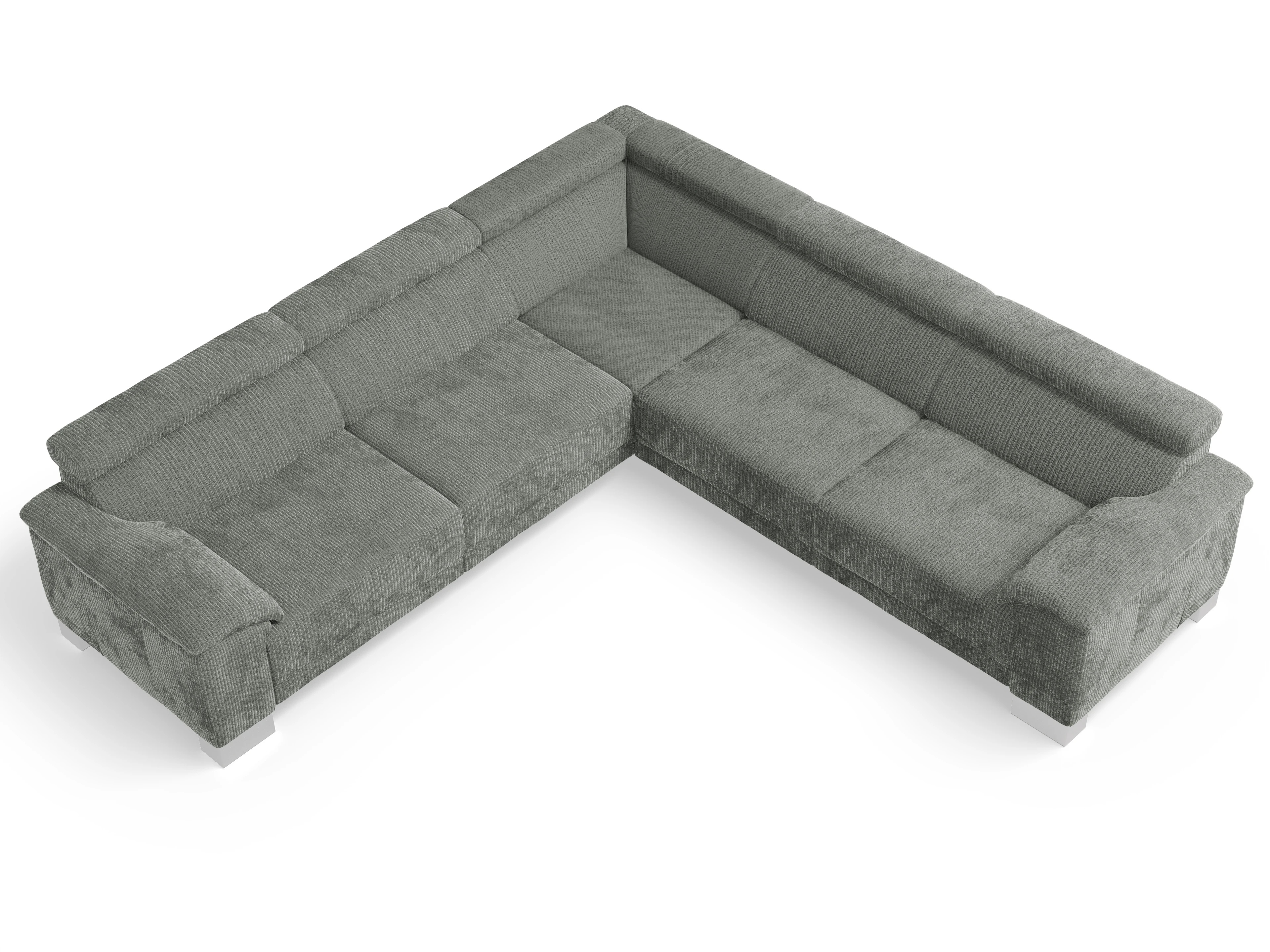 Ansicht des Produktes Antonio Ecksofa gleichschenklig in Stoff Grau
