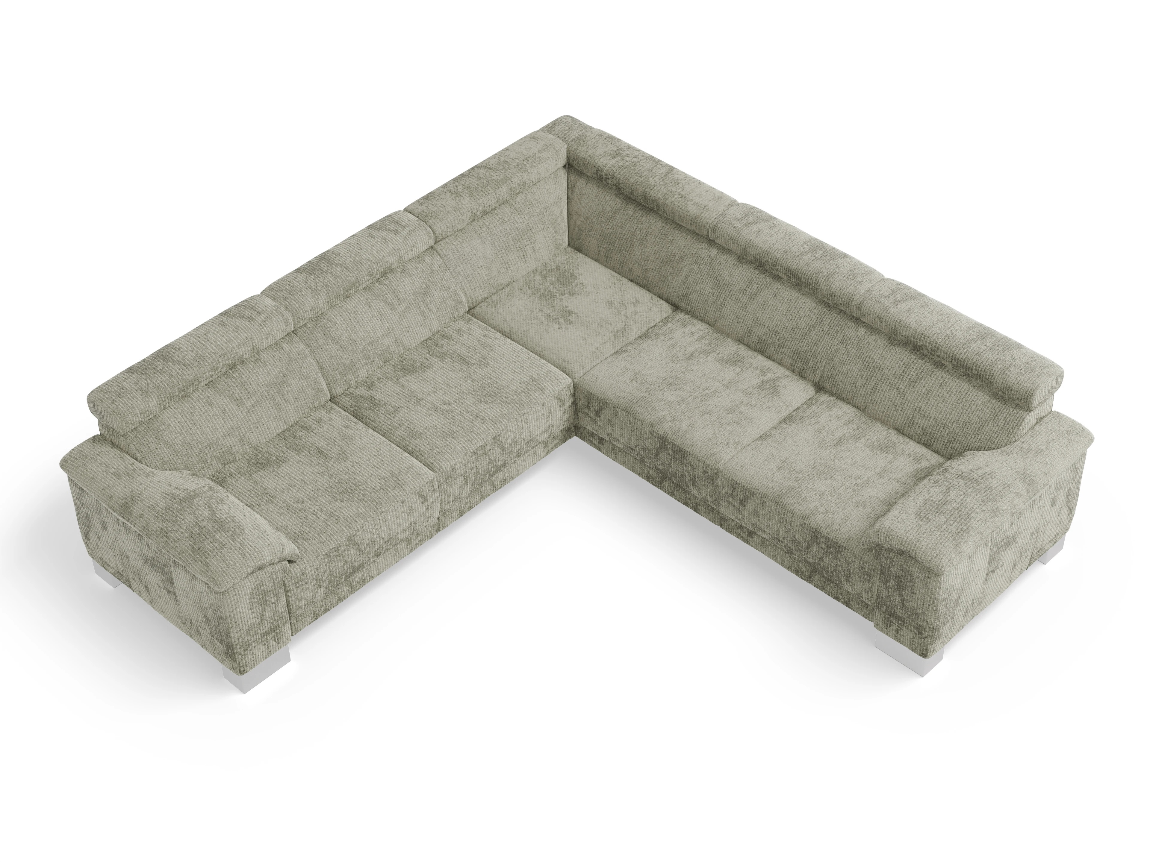 Ansicht des Produktes Antonio Ecksofa gleichschenklig in Stoff Grau