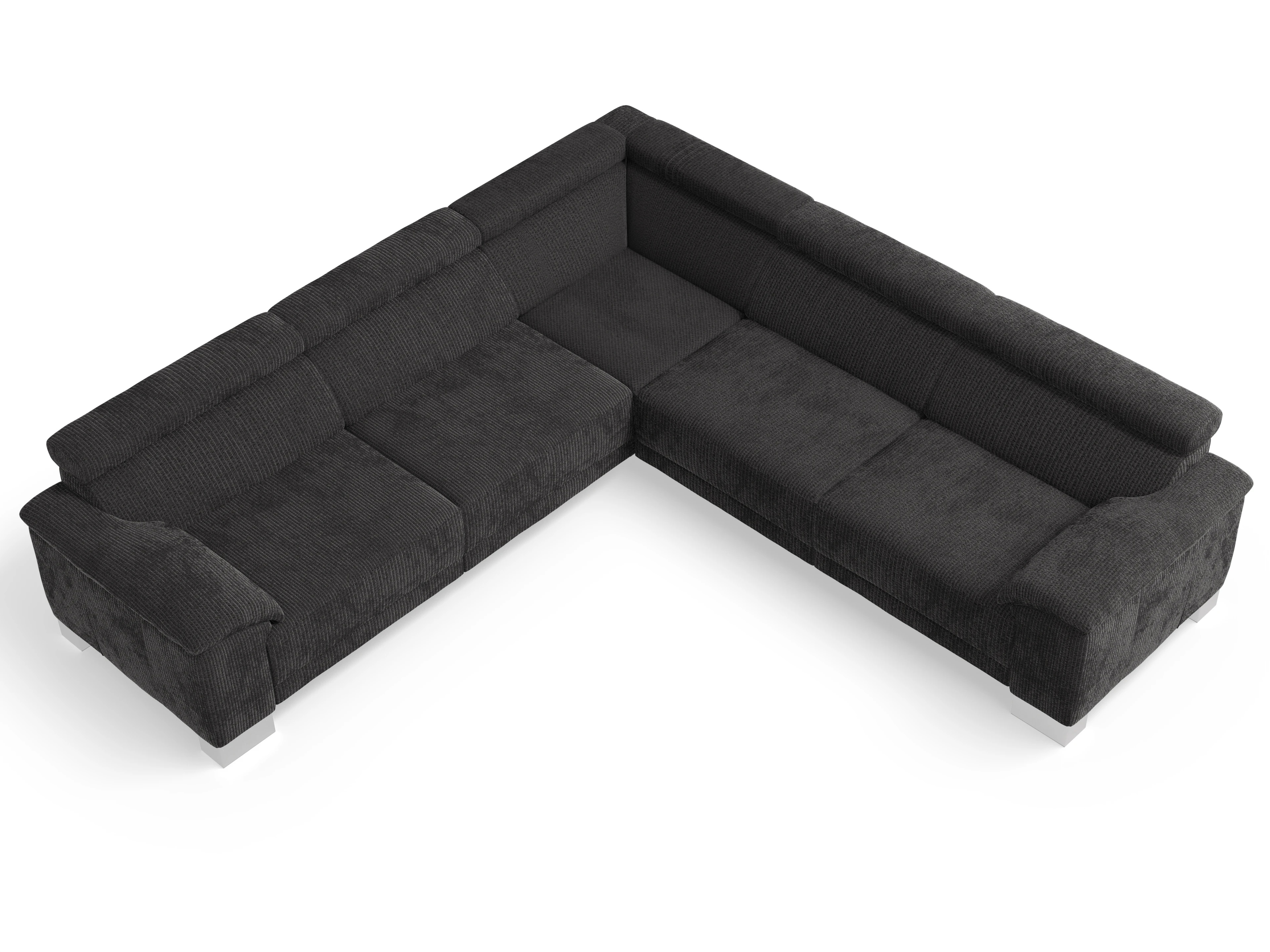 Antonio Ecksofa SPE Large Ansicht des Produktes Antonio Ecksofa gleichschenklig in Stoff Grau