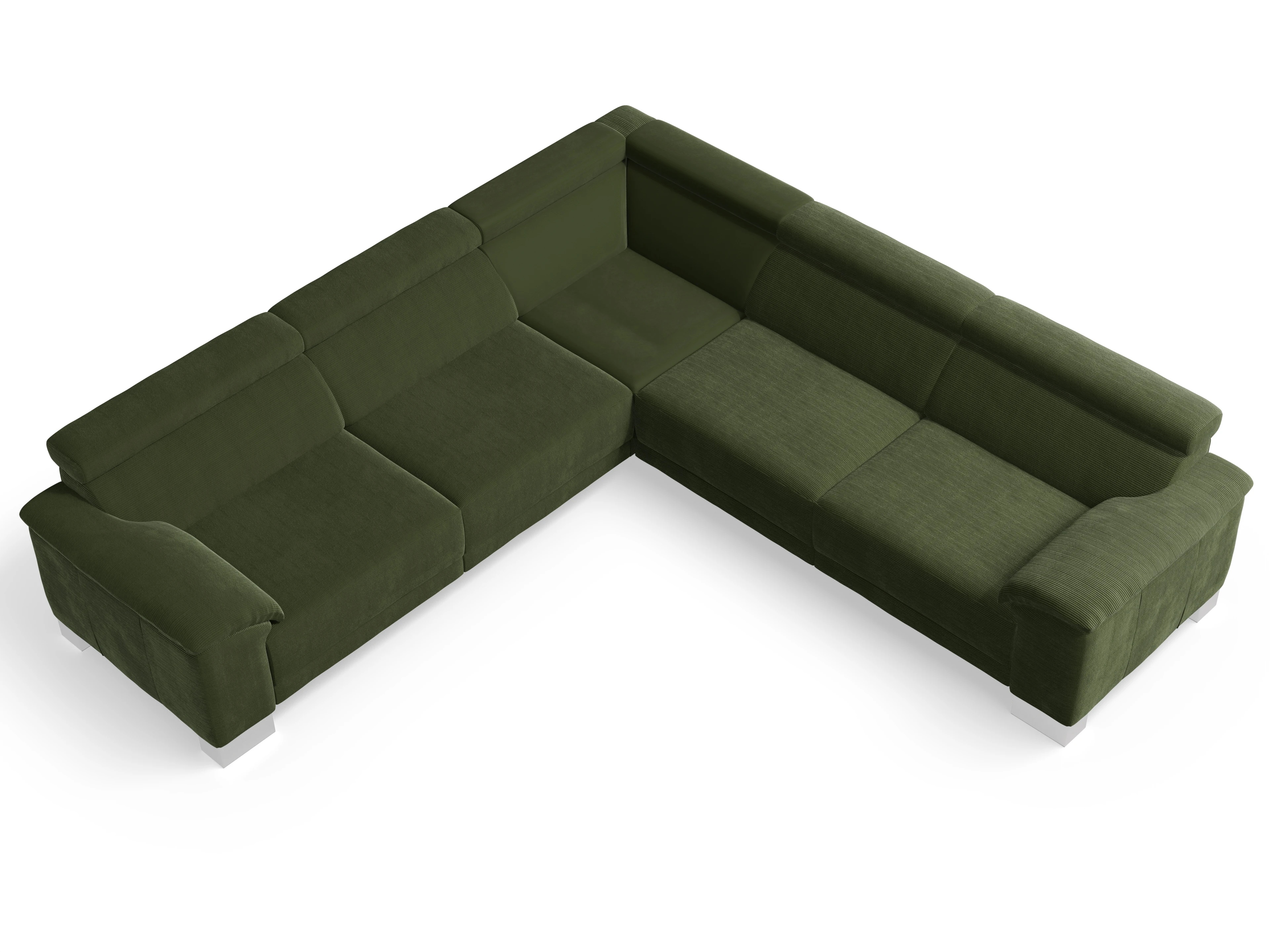 Antonio Ecksofa SPE Large Ansicht des Produktes Antonio Ecksofa gleichschenklig in Stoff Grün