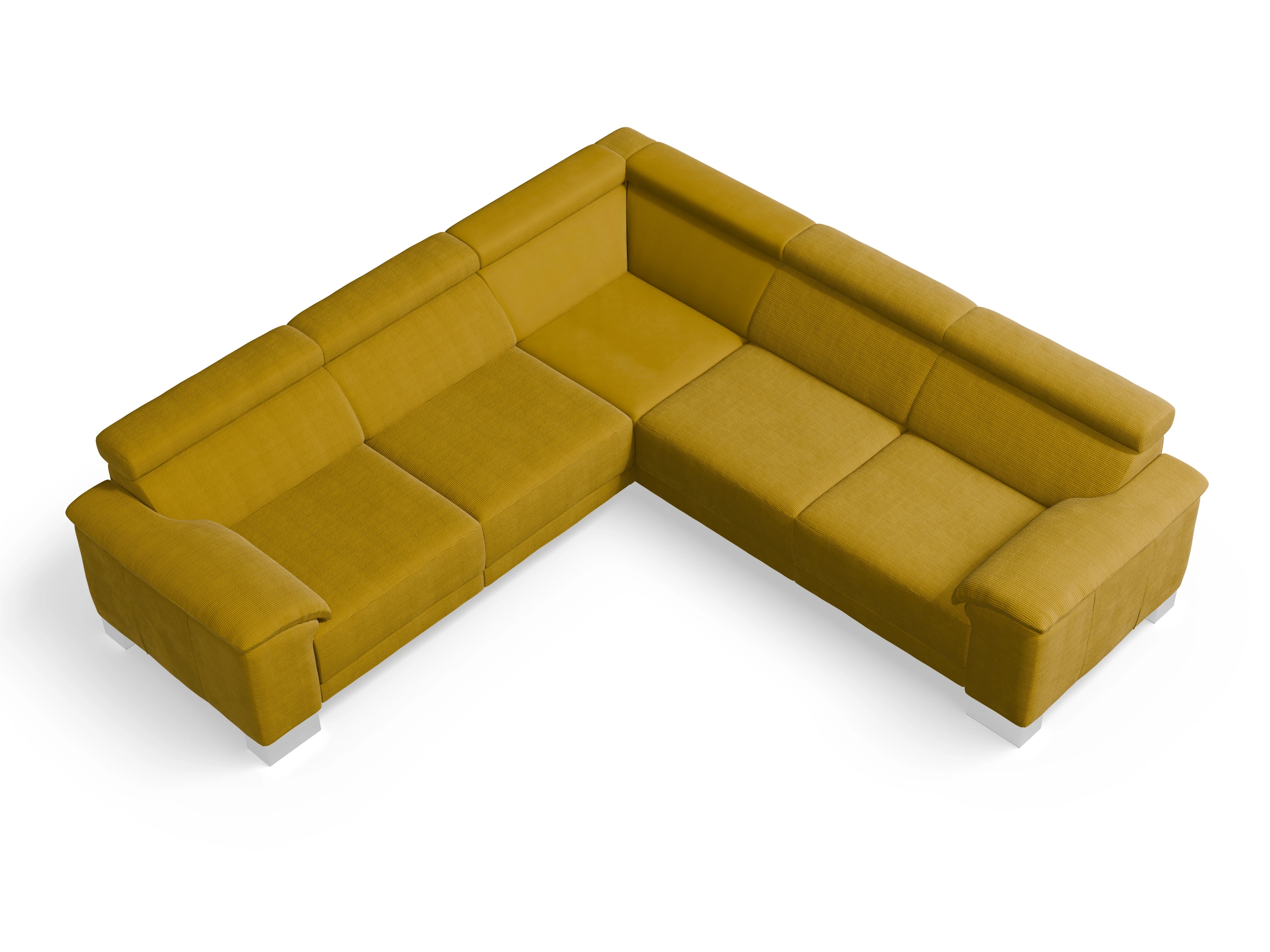 Ansicht des Produktes Antonio Ecksofa gleichschenklig in Stoff Grün