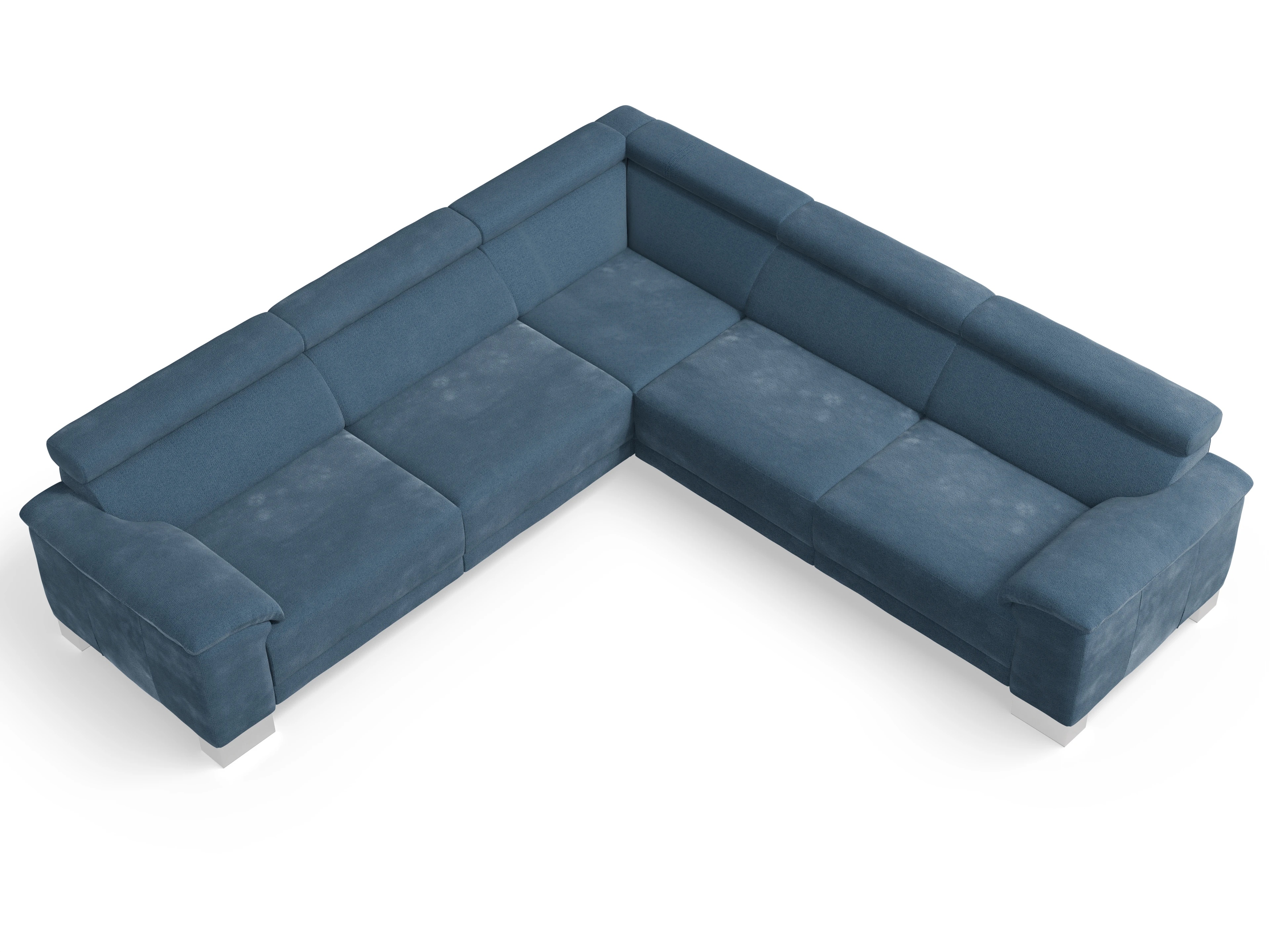 Ansicht des Produktes Antonio Ecksofa gleichschenklig in Stoff Blau