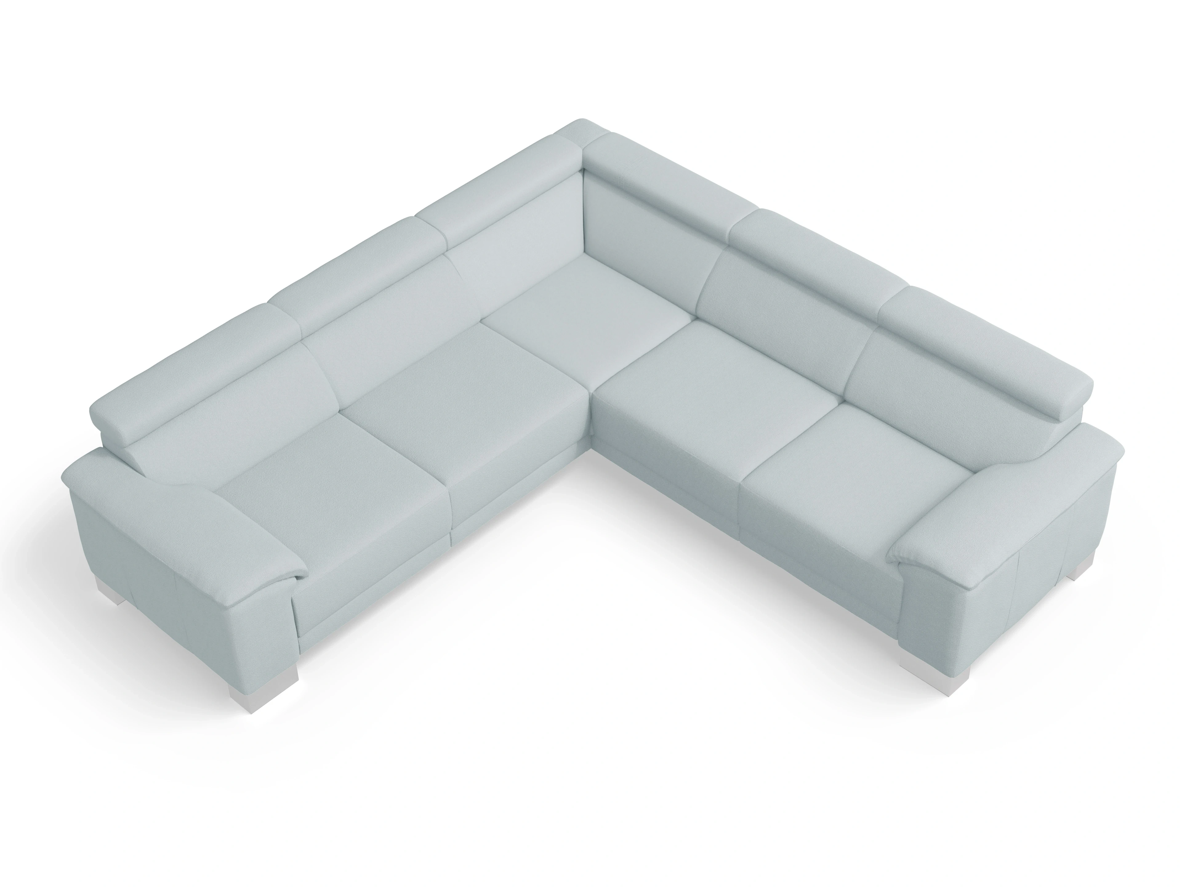 Ansicht des Produktes Antonio Ecksofa gleichschenklig in Stoff Blau