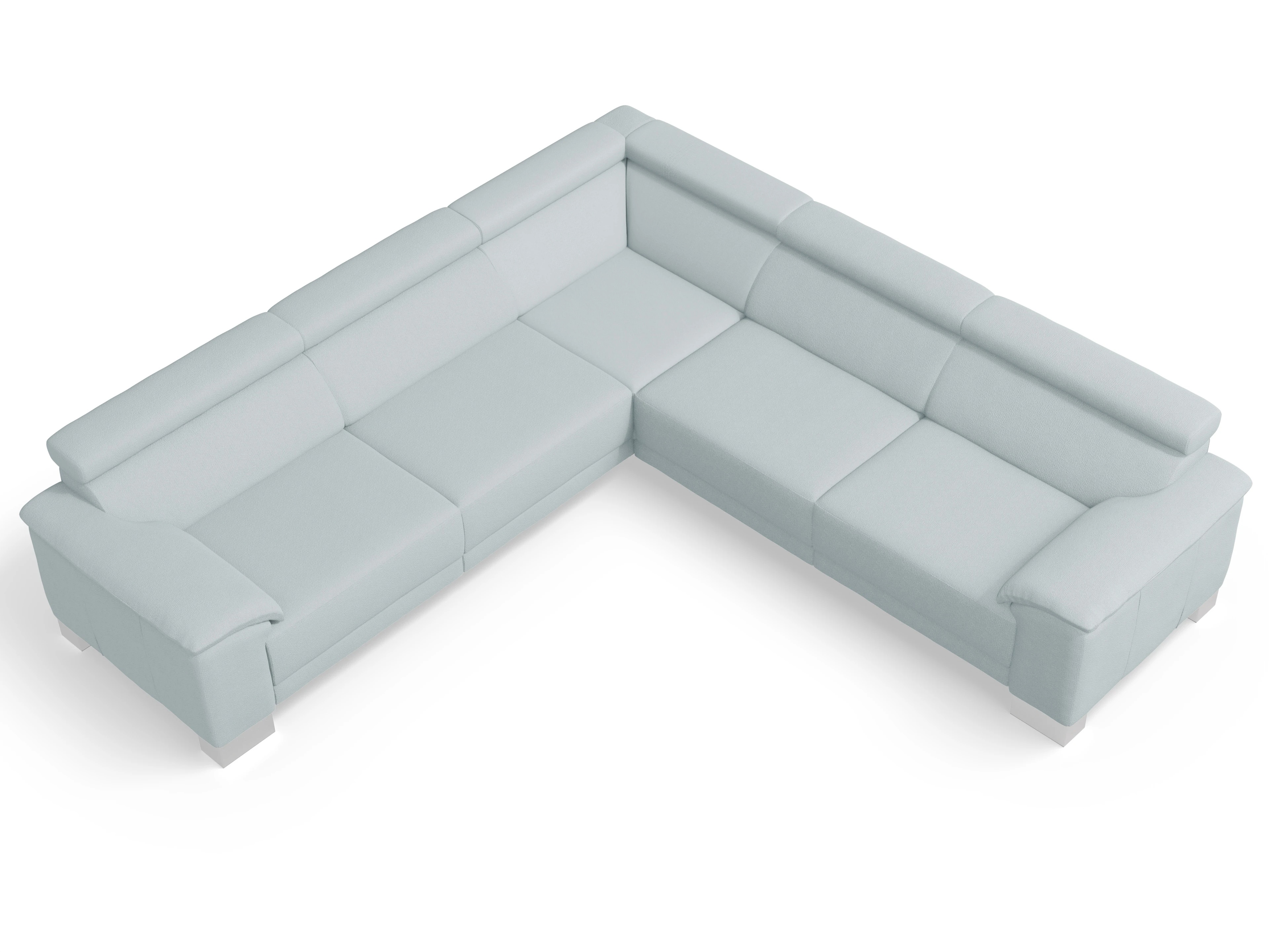 Ansicht des Produktes Antonio Ecksofa gleichschenklig in Stoff Blau