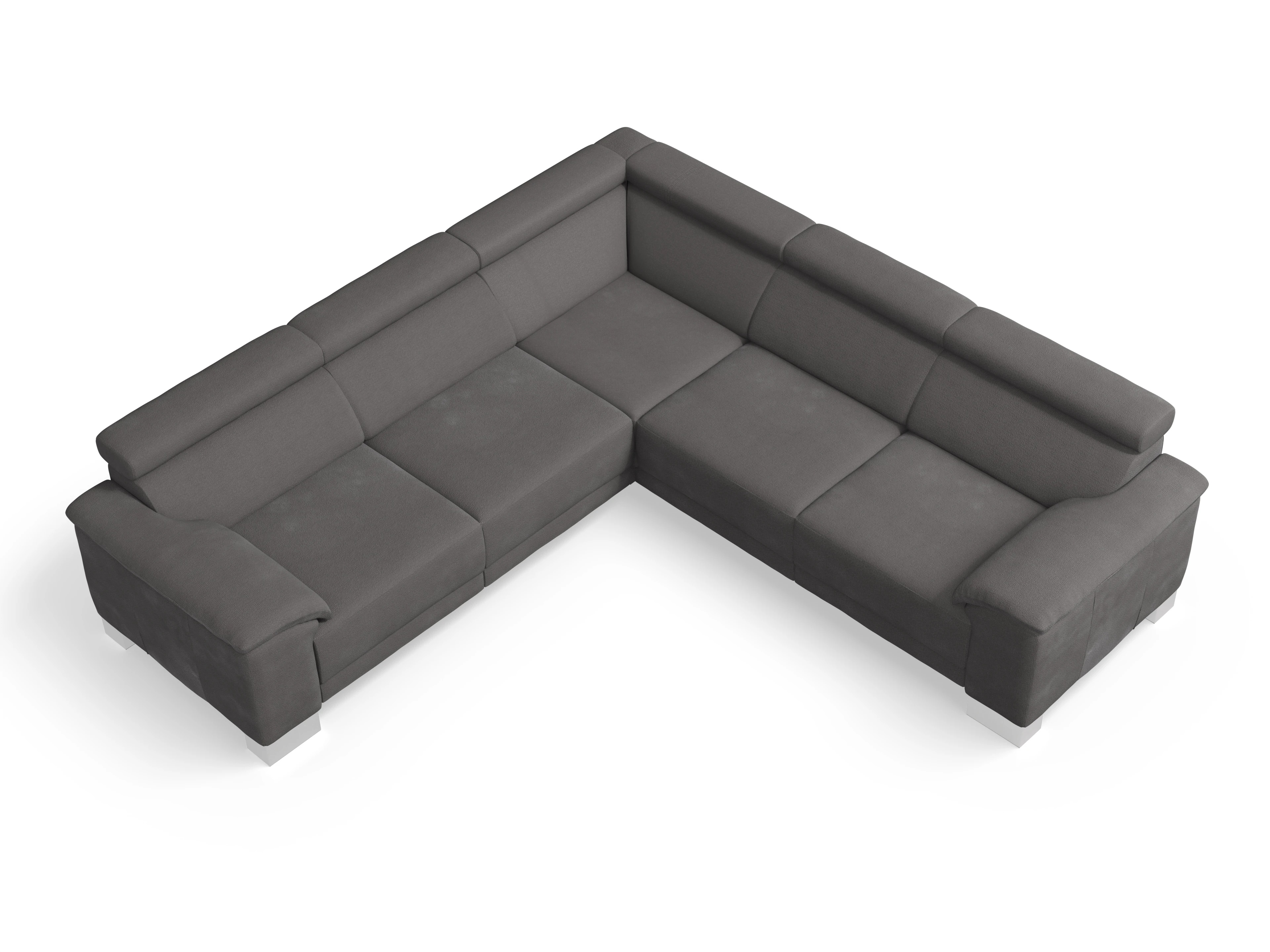 Ansicht des Produktes Antonio Ecksofa gleichschenklig in Stoff Braun