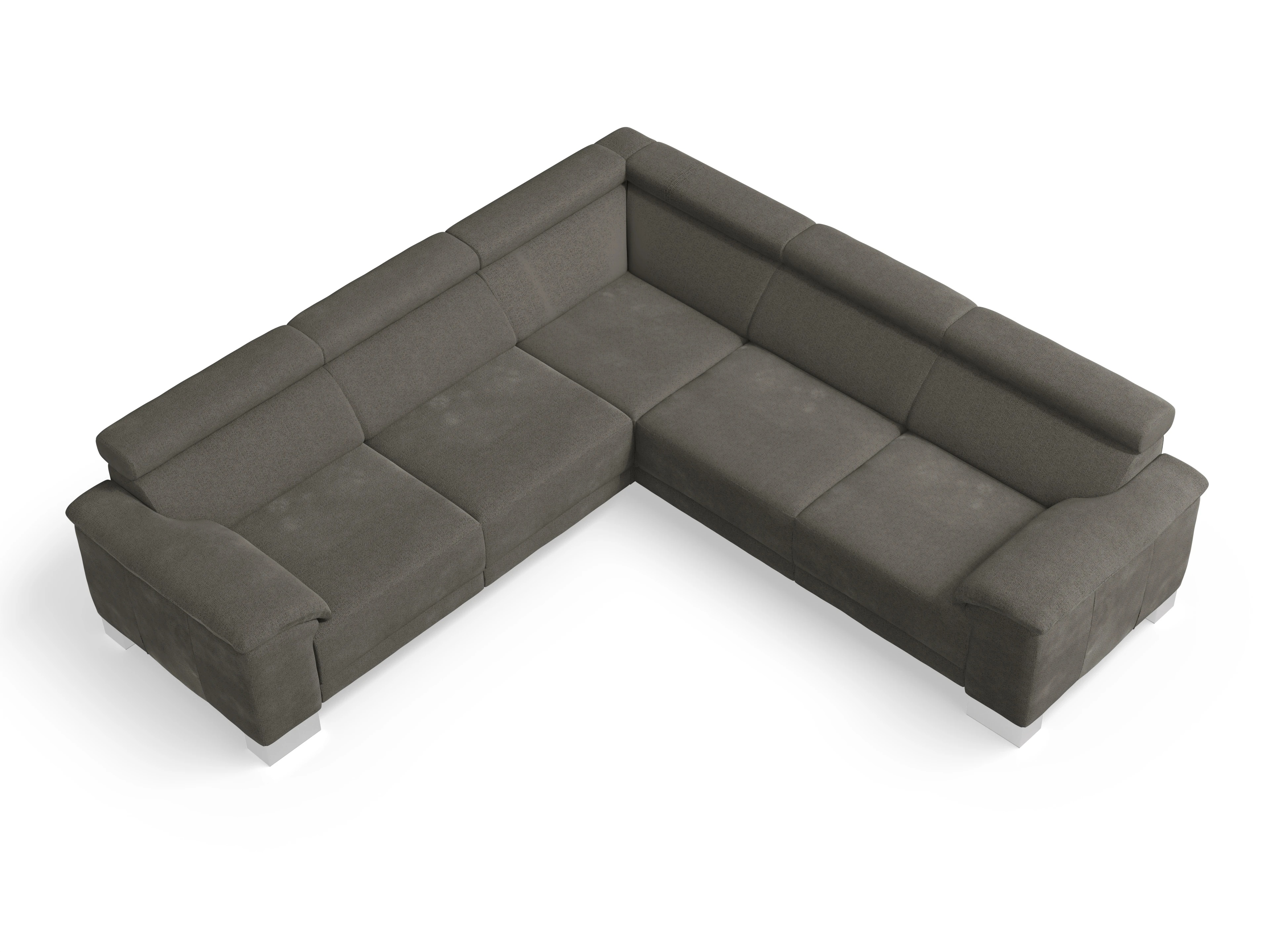 Ansicht des Produktes Antonio Ecksofa gleichschenklig in Stoff Braun