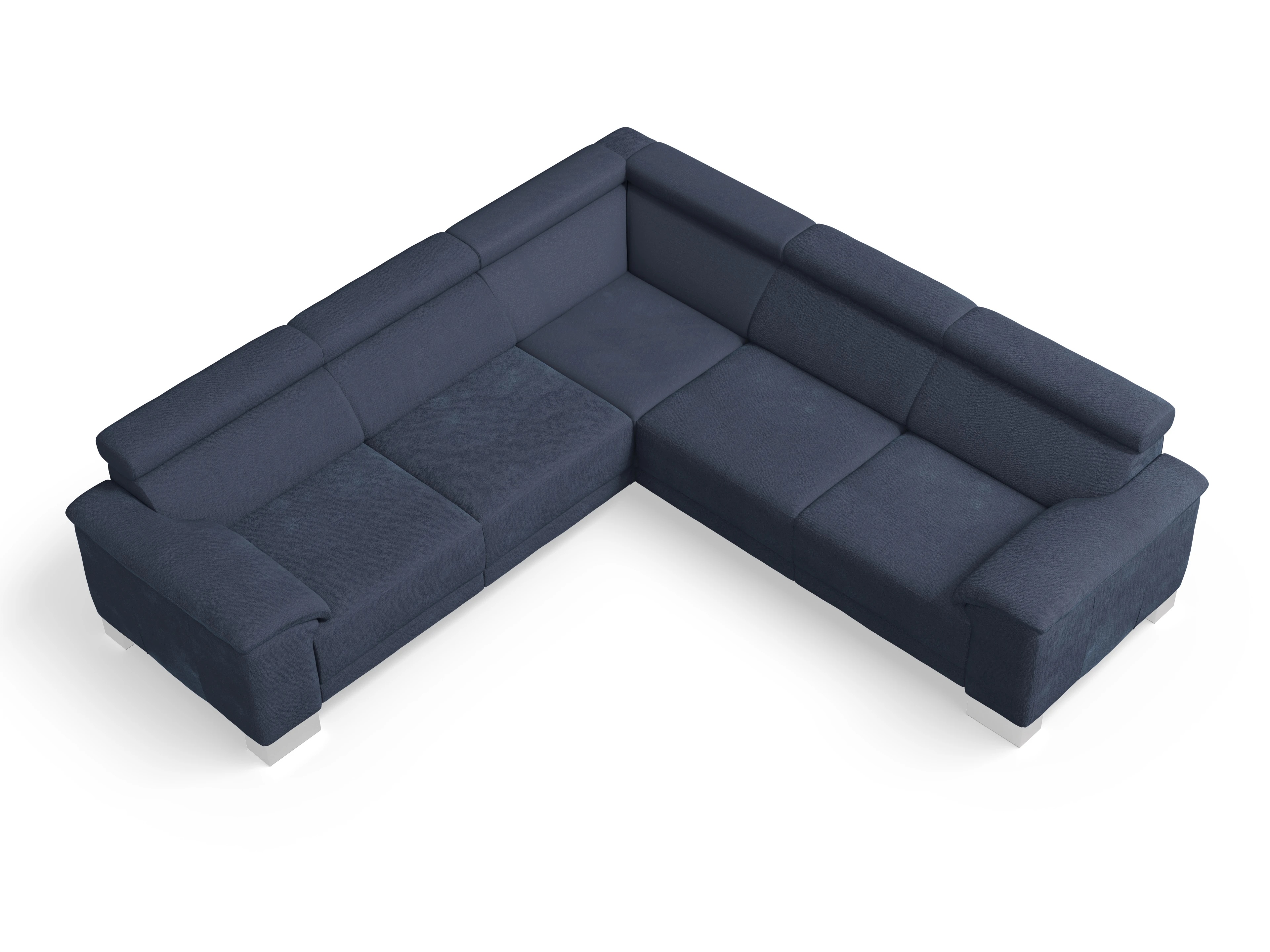 Ansicht des Produktes Antonio Ecksofa gleichschenklig in Stoff Blau