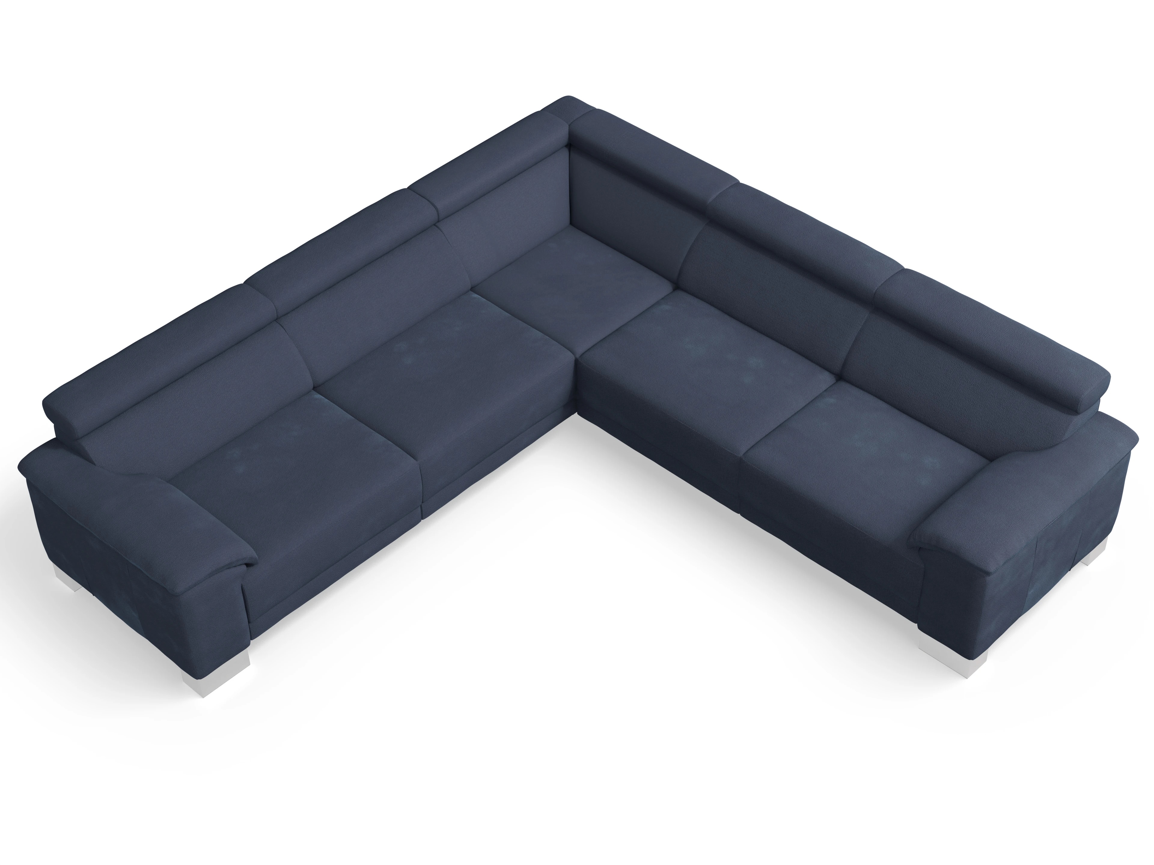 Antonio Ecksofa SPE Large Ansicht des Produktes Antonio Ecksofa gleichschenklig in Stoff Blau