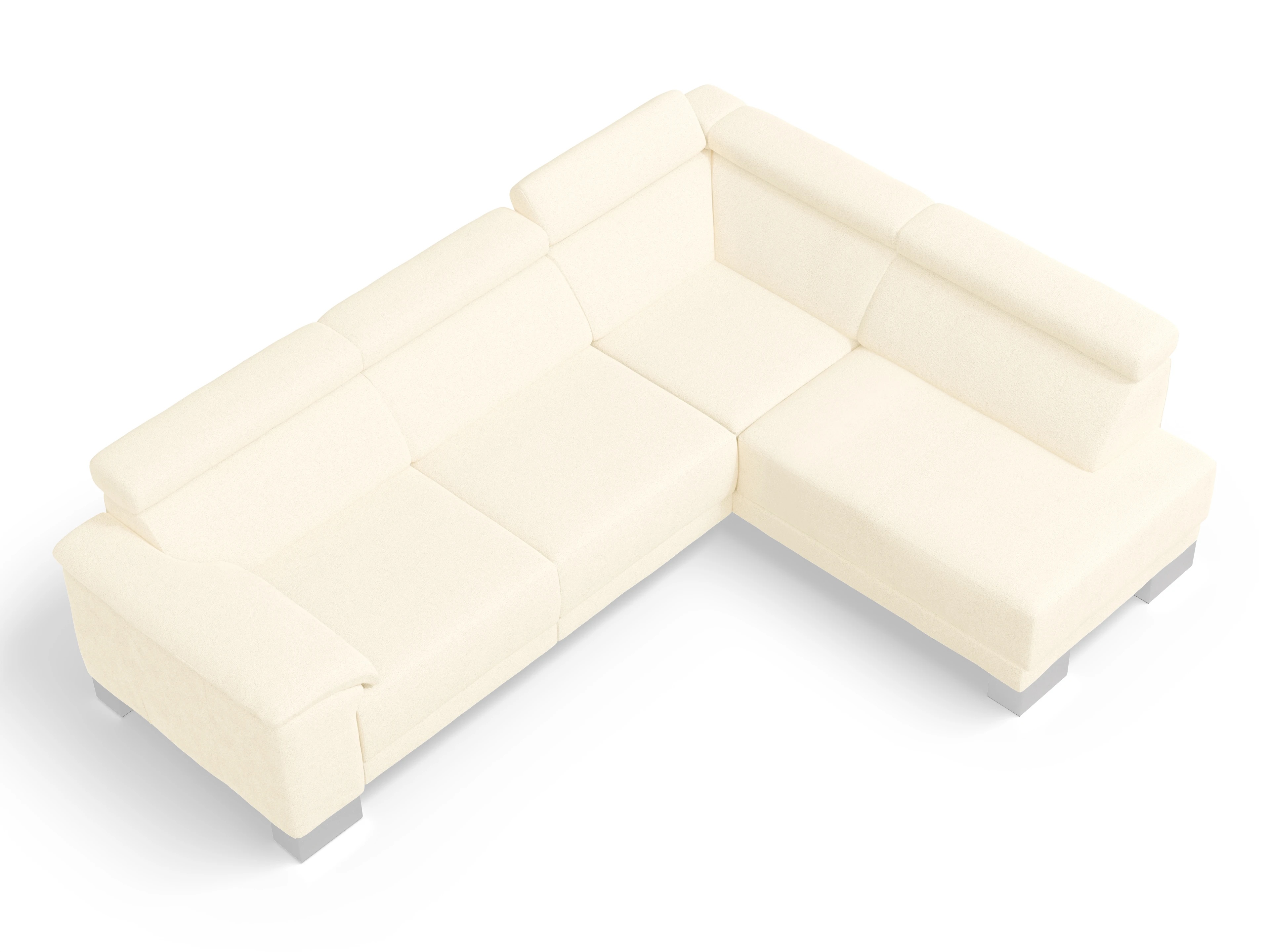 Ansicht des Produktes Antonio Ecksofa rechts Abschluss offen in Stoff Beige