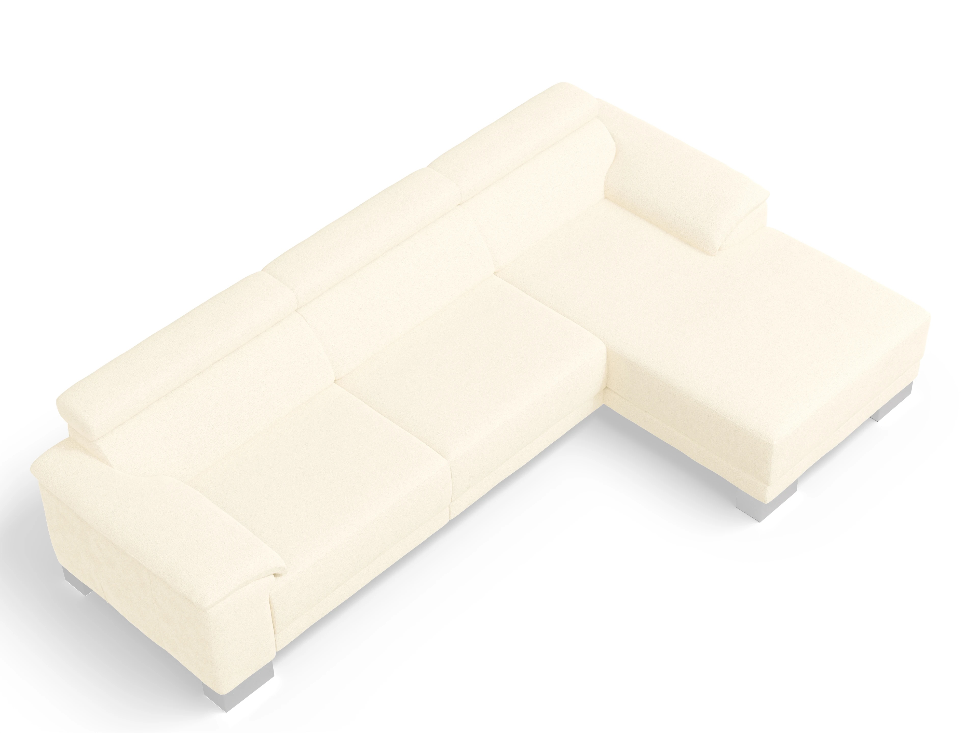 Ansicht des Produktes Antonio Ecksofa rechts Abschluss offen in Stoff Beige