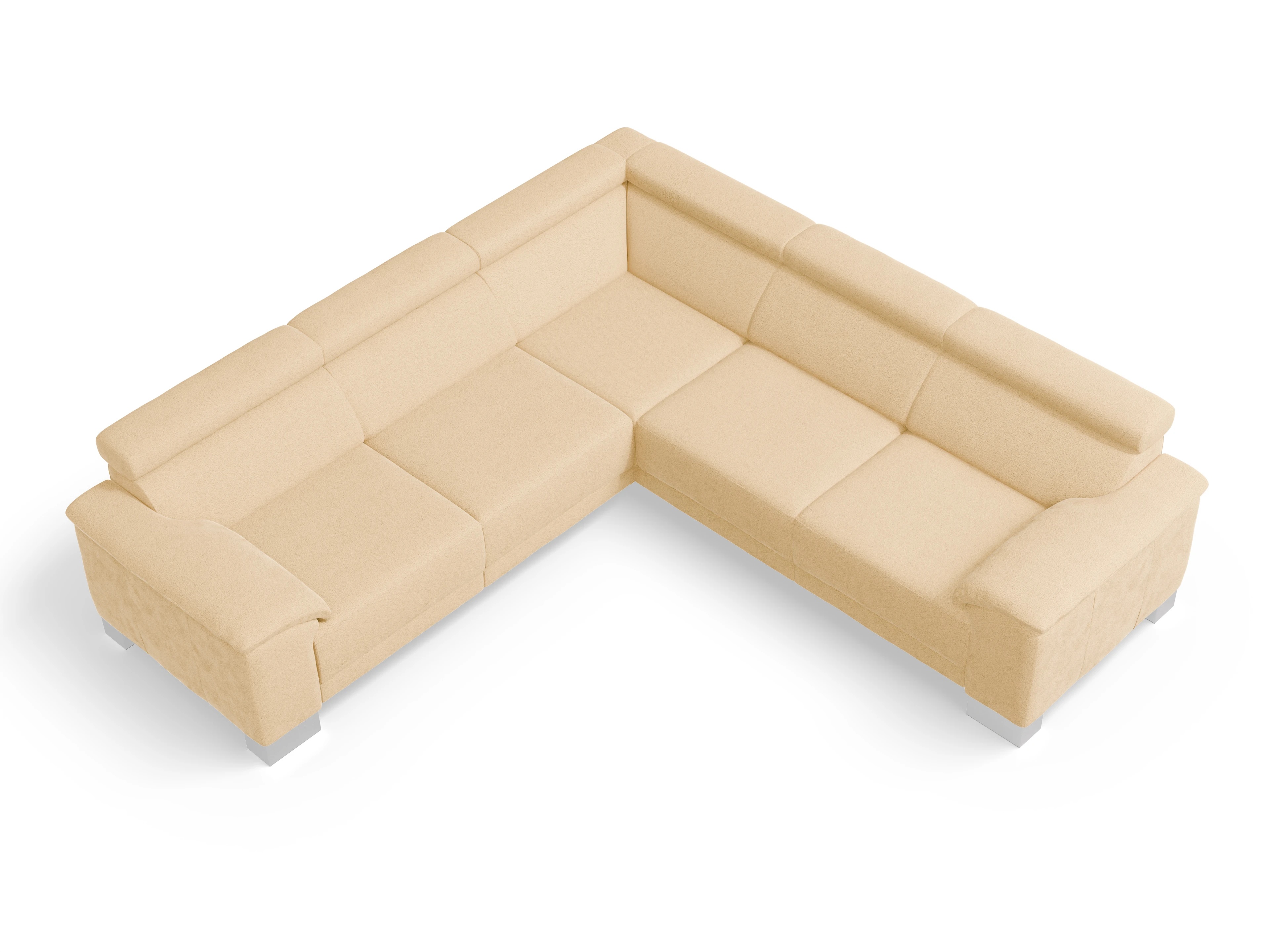 Antonio Ecksofa SPE Medium Ansicht des Produktes Antonio Ecksofa gleichschenklig in Stoff Beige