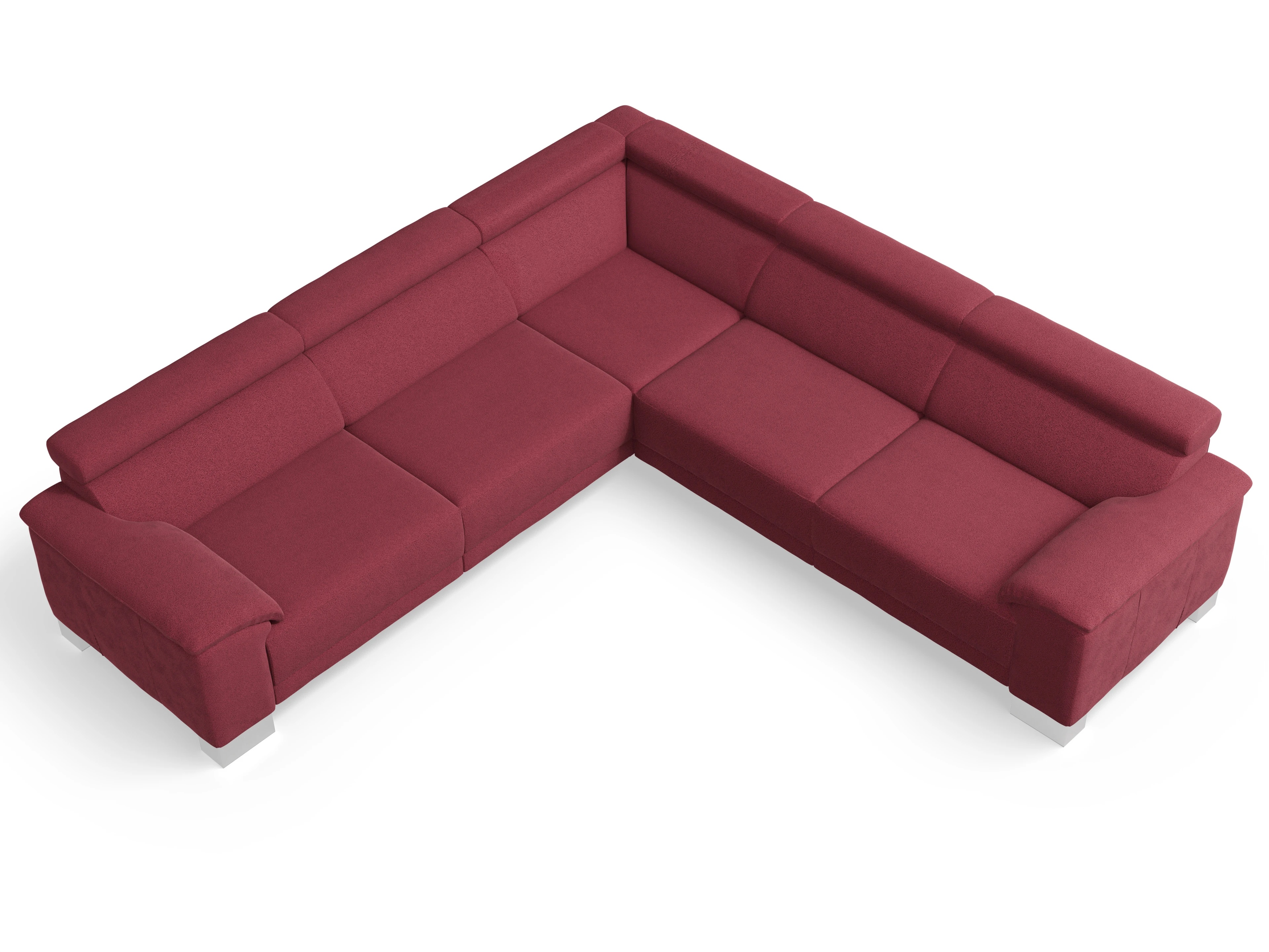 Ansicht des Produktes Antonio Ecksofa gleichschenklig in Stoff Rot