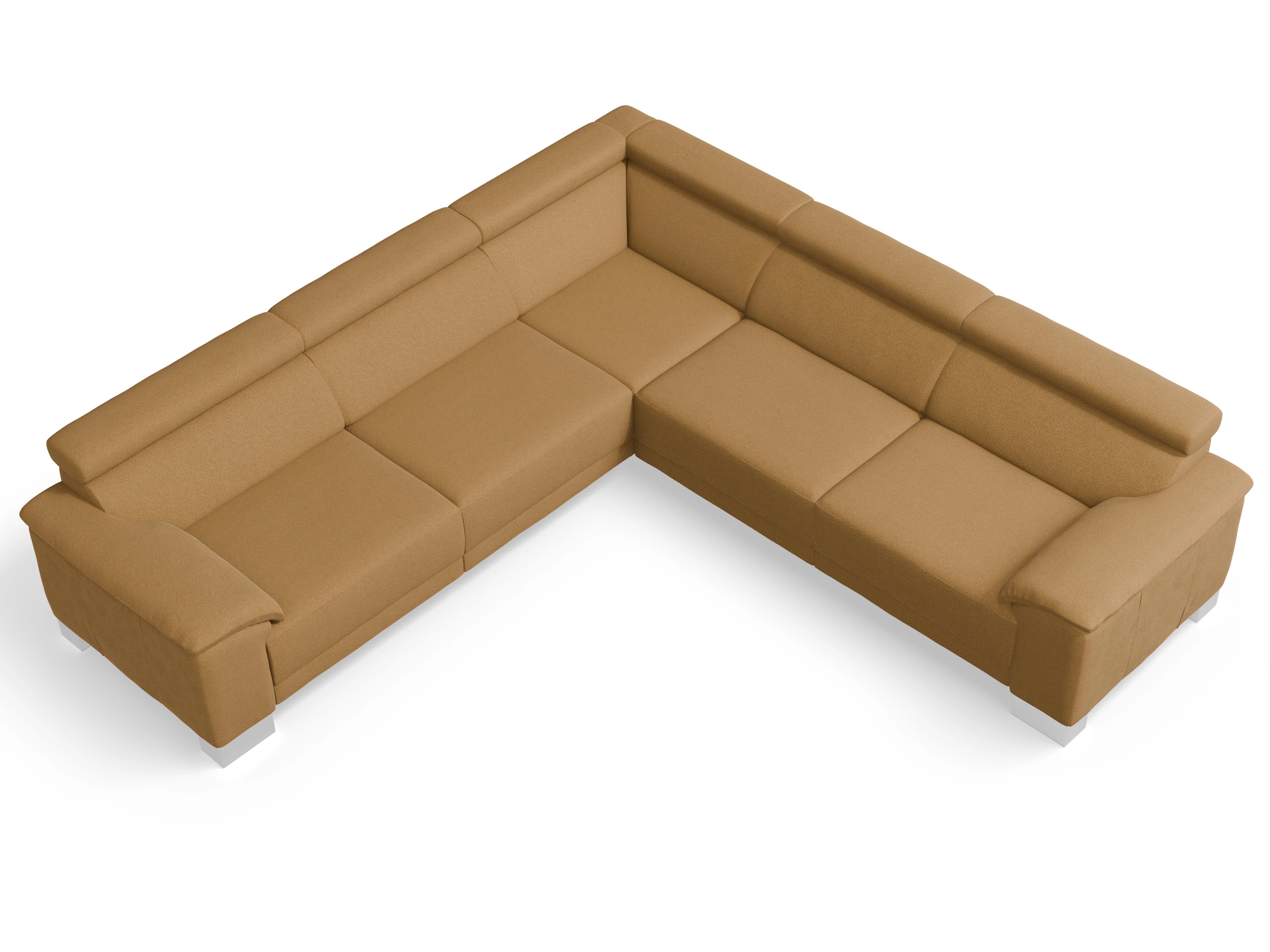 Ansicht des Produktes Antonio Ecksofa gleichschenklig in Stoff Gelb