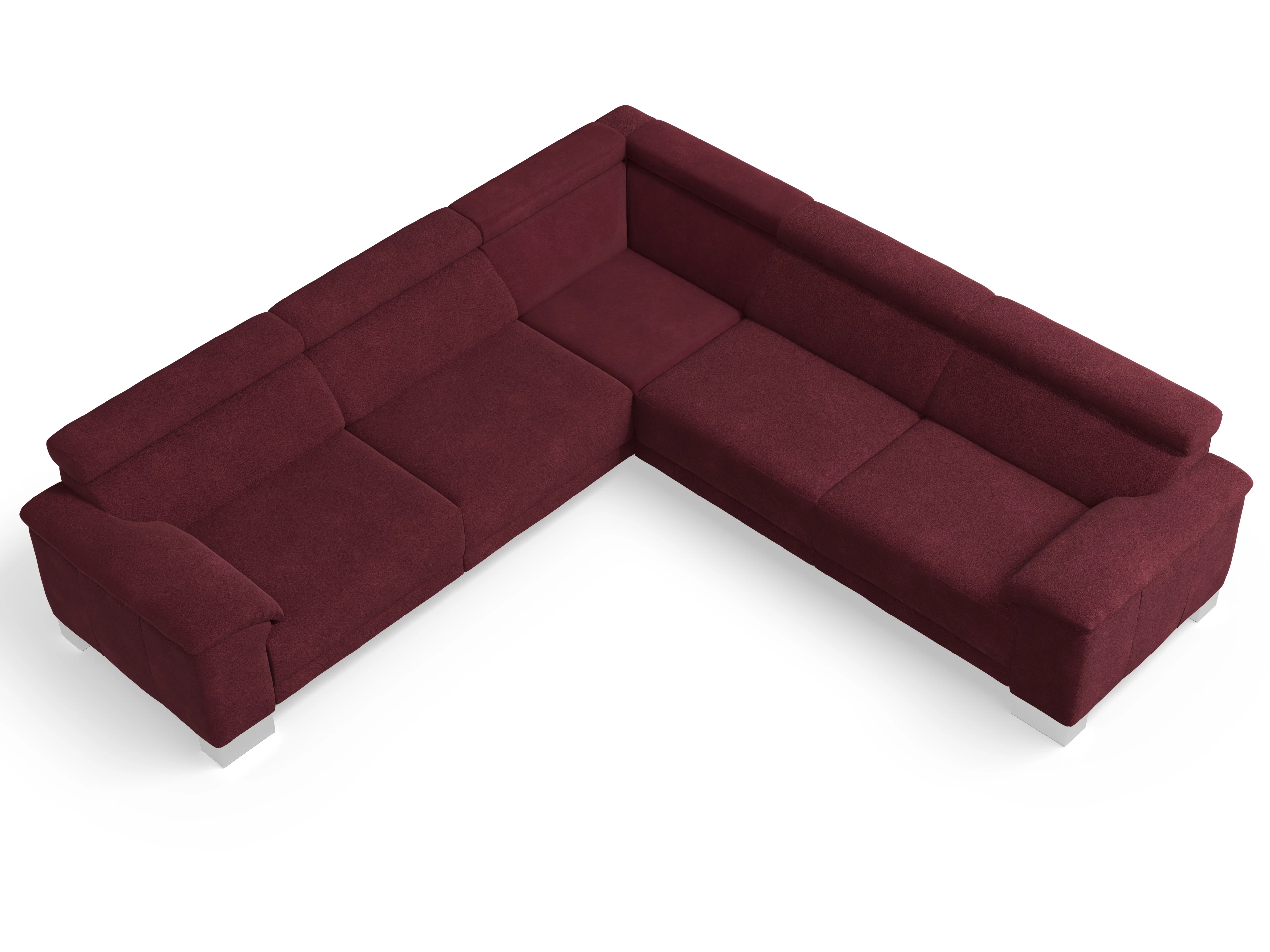 Antonio Ecksofa SPE Large Ansicht des Produktes Antonio Ecksofa gleichschenklig in Stoff Rot