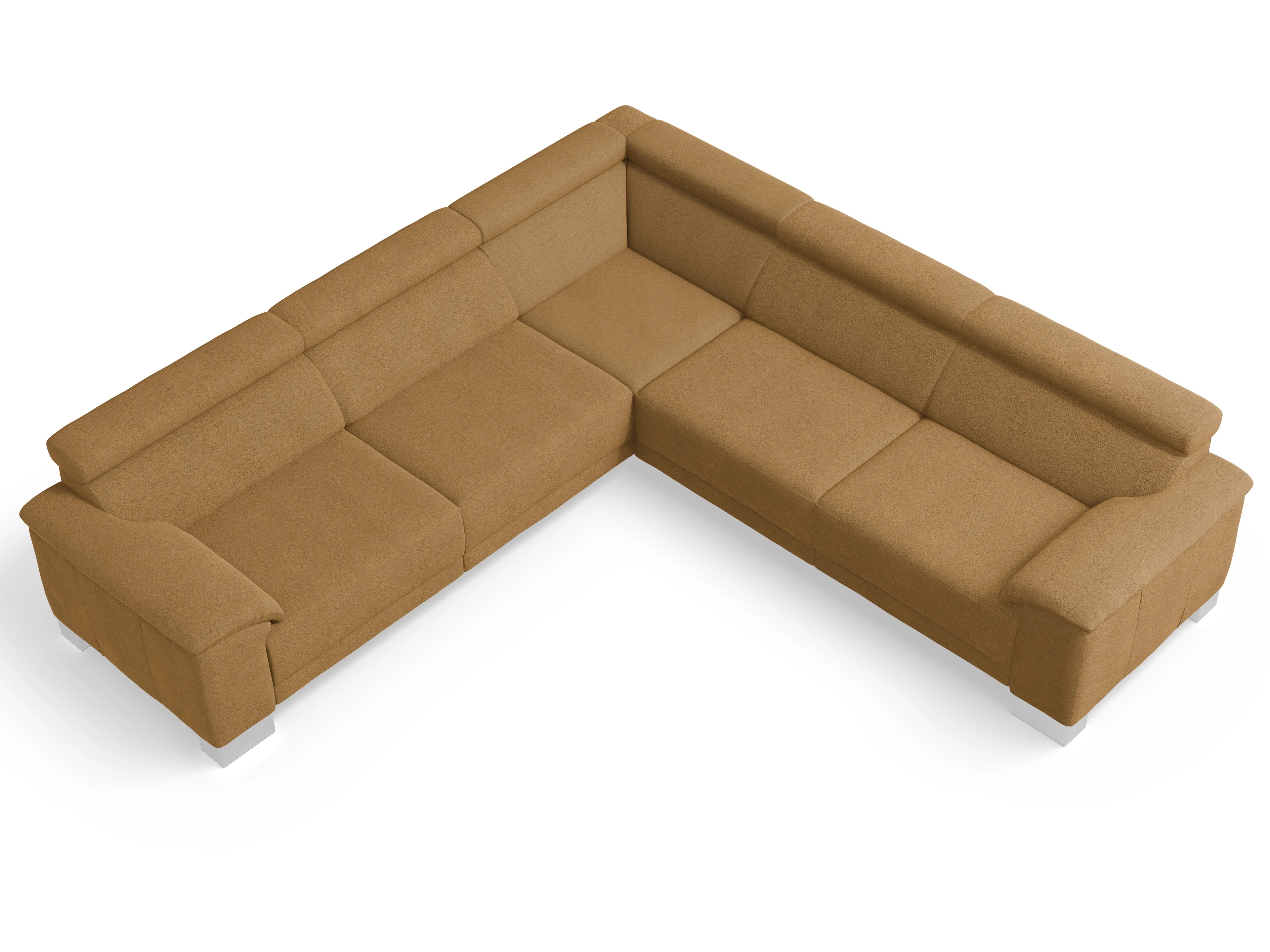 Antonio Ecksofa SPE Large Ansicht des Produktes Antonio Ecksofa gleichschenklig in Stoff Orange