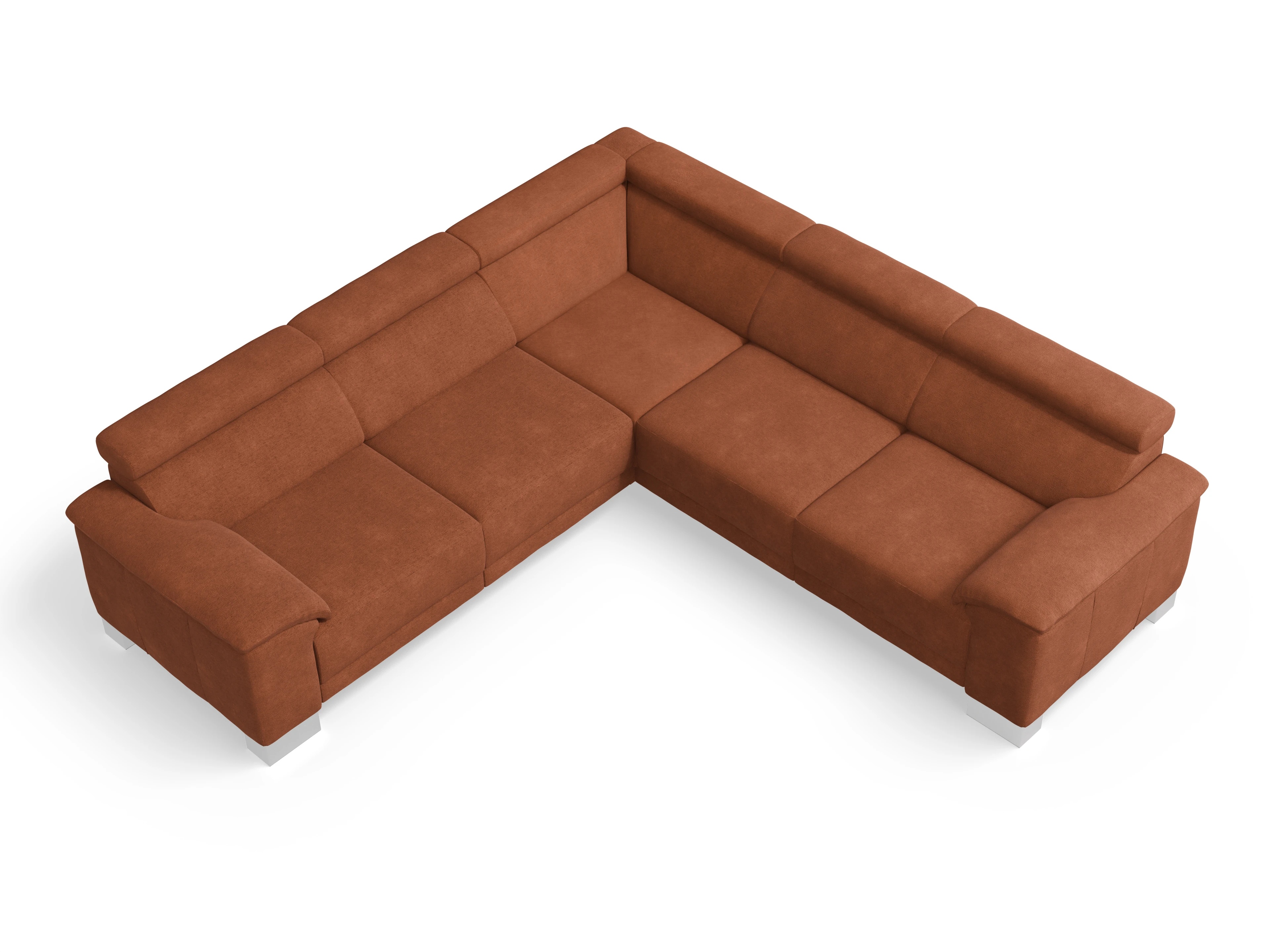 Ansicht des Produktes Antonio Ecksofa gleichschenklig in Stoff Orange