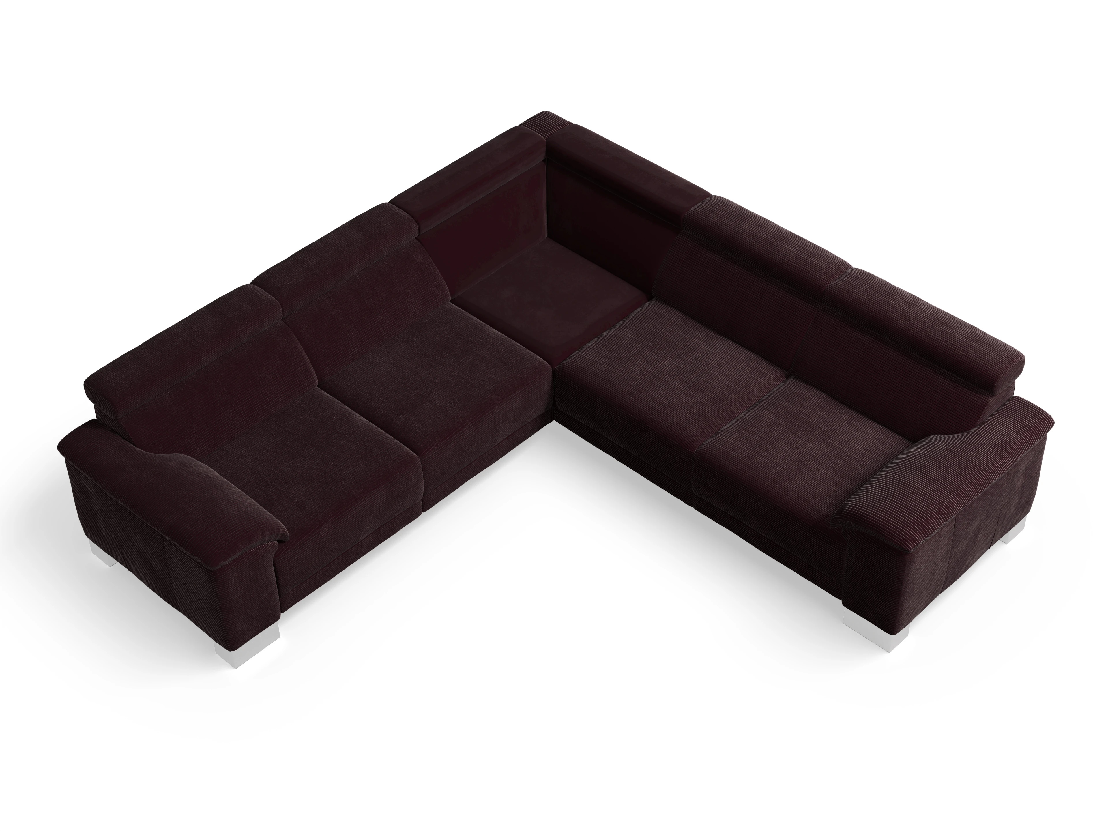 Ansicht des Produktes Antonio Ecksofa gleichschenklig in Stoff Braun