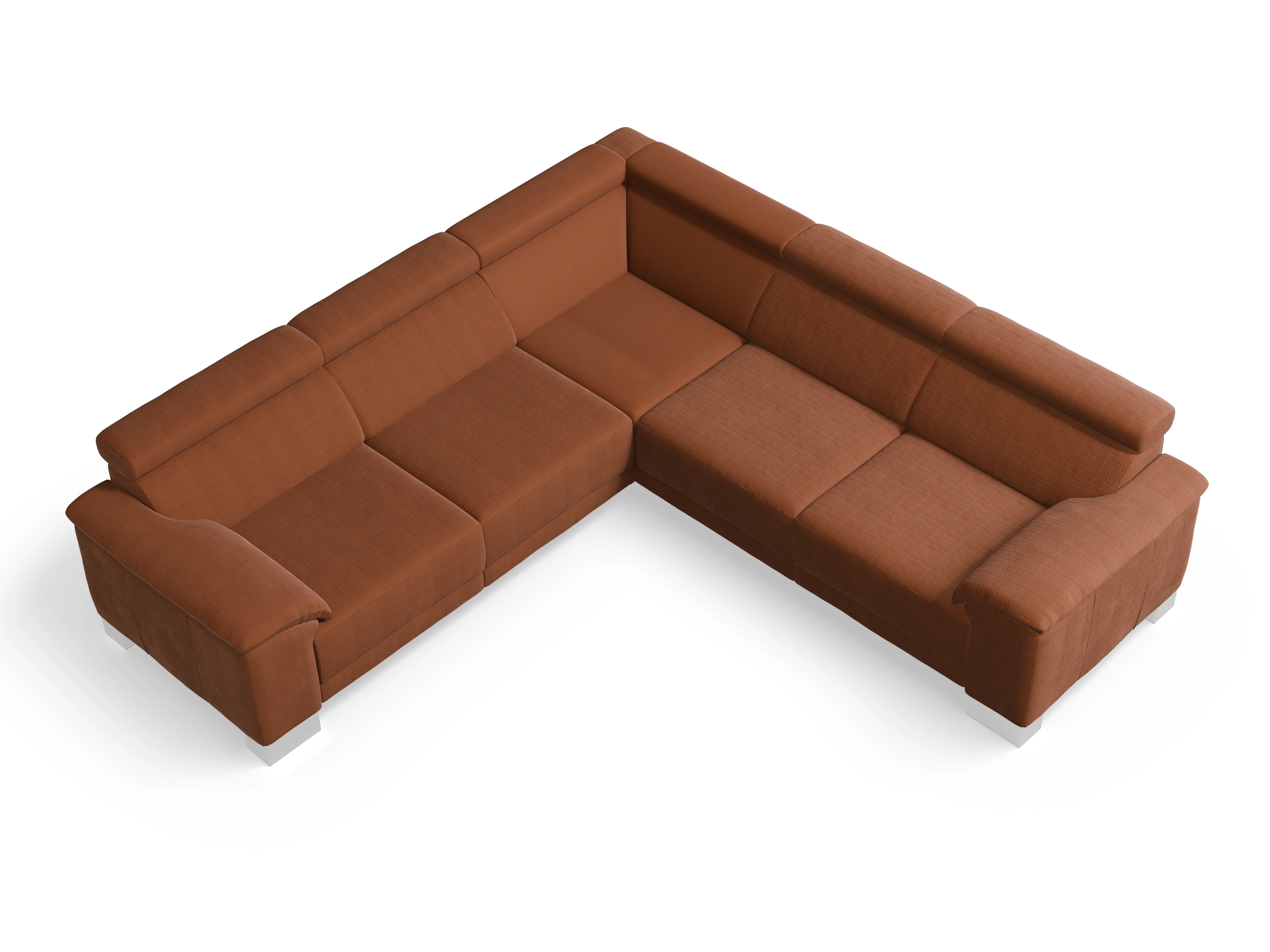 Antonio Ecksofa SPE Medium Ansicht des Produktes Antonio Ecksofa gleichschenklig in Stoff Orange