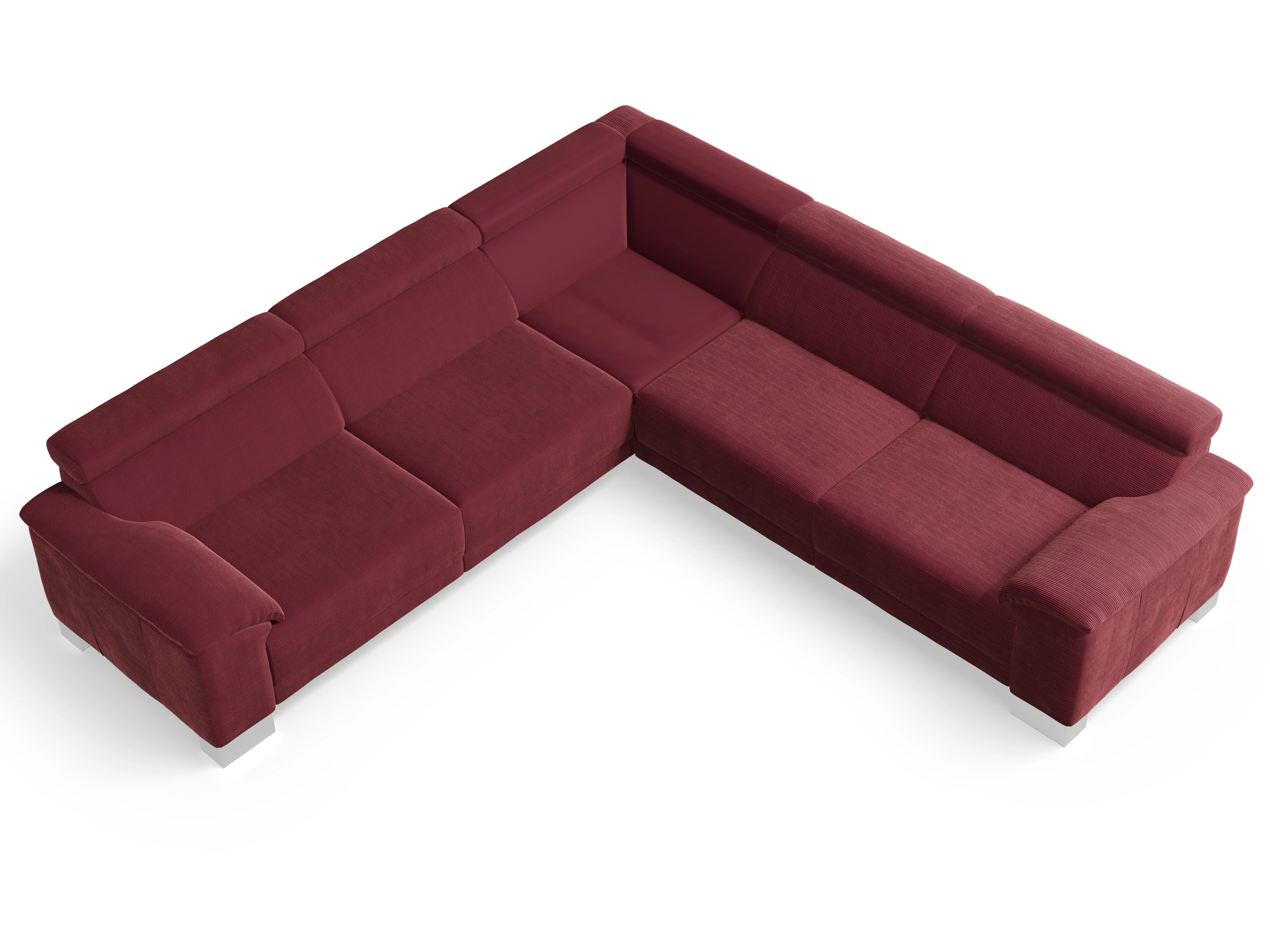 Antonio Ecksofa SPE Large Ansicht des Produktes Antonio Ecksofa gleichschenklig in Stoff Rot