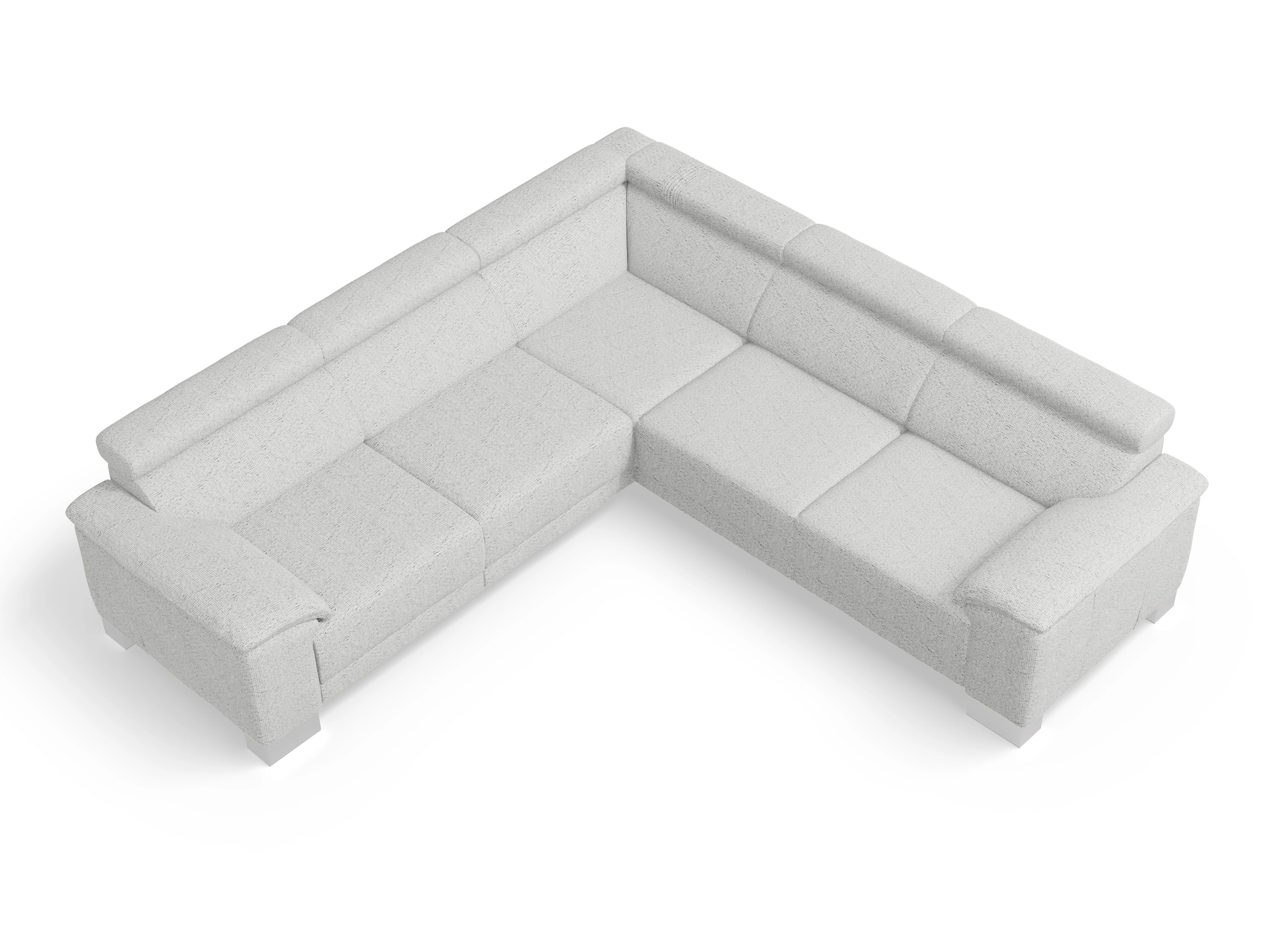 Antonio Ecksofa SPE Medium Ansicht des Produktes Antonio Ecksofa gleichschenklig in Stoff Grau
